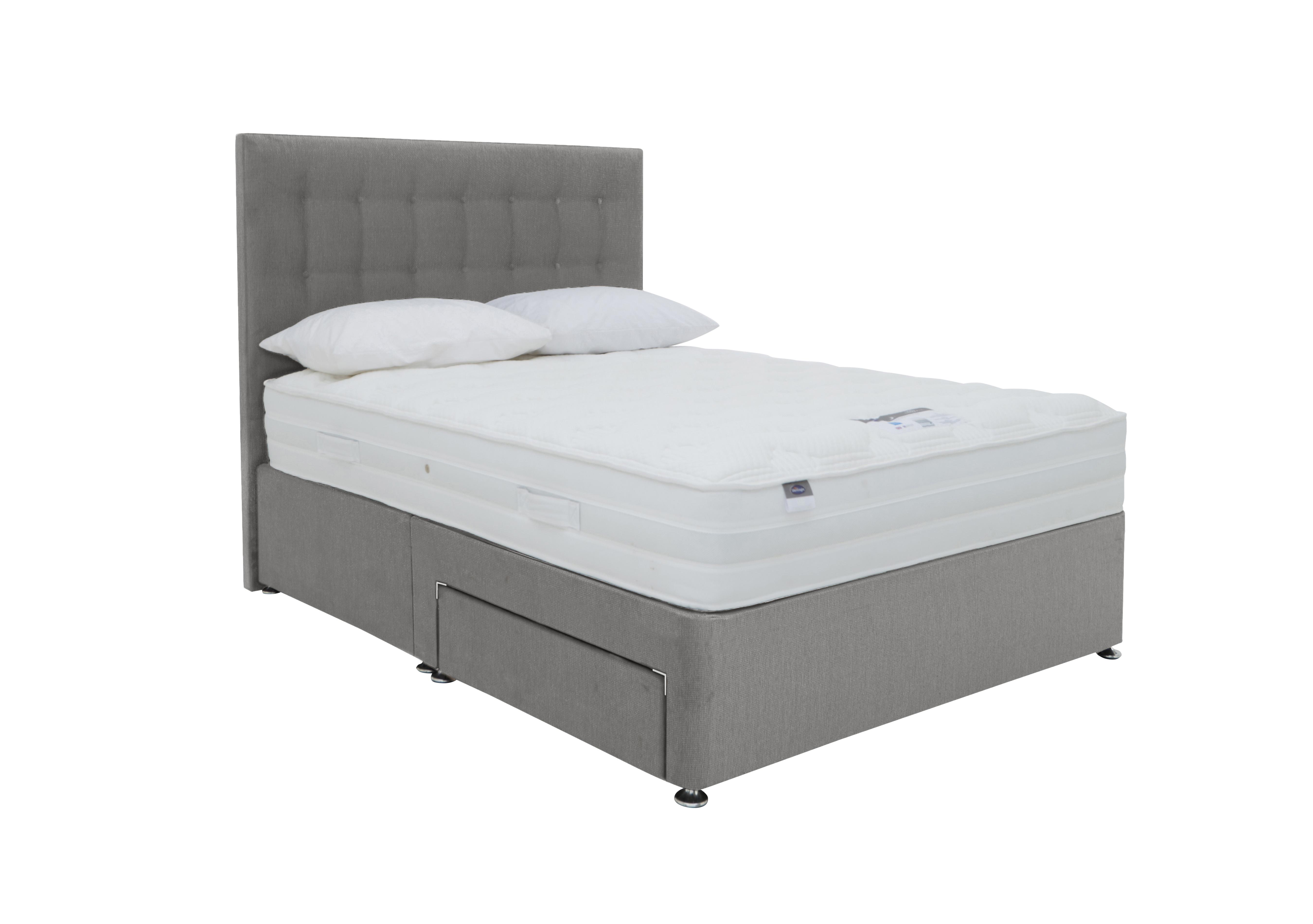 Eco Pocket Plus Divan Set in Luxury Slate Grey on Furniture Village