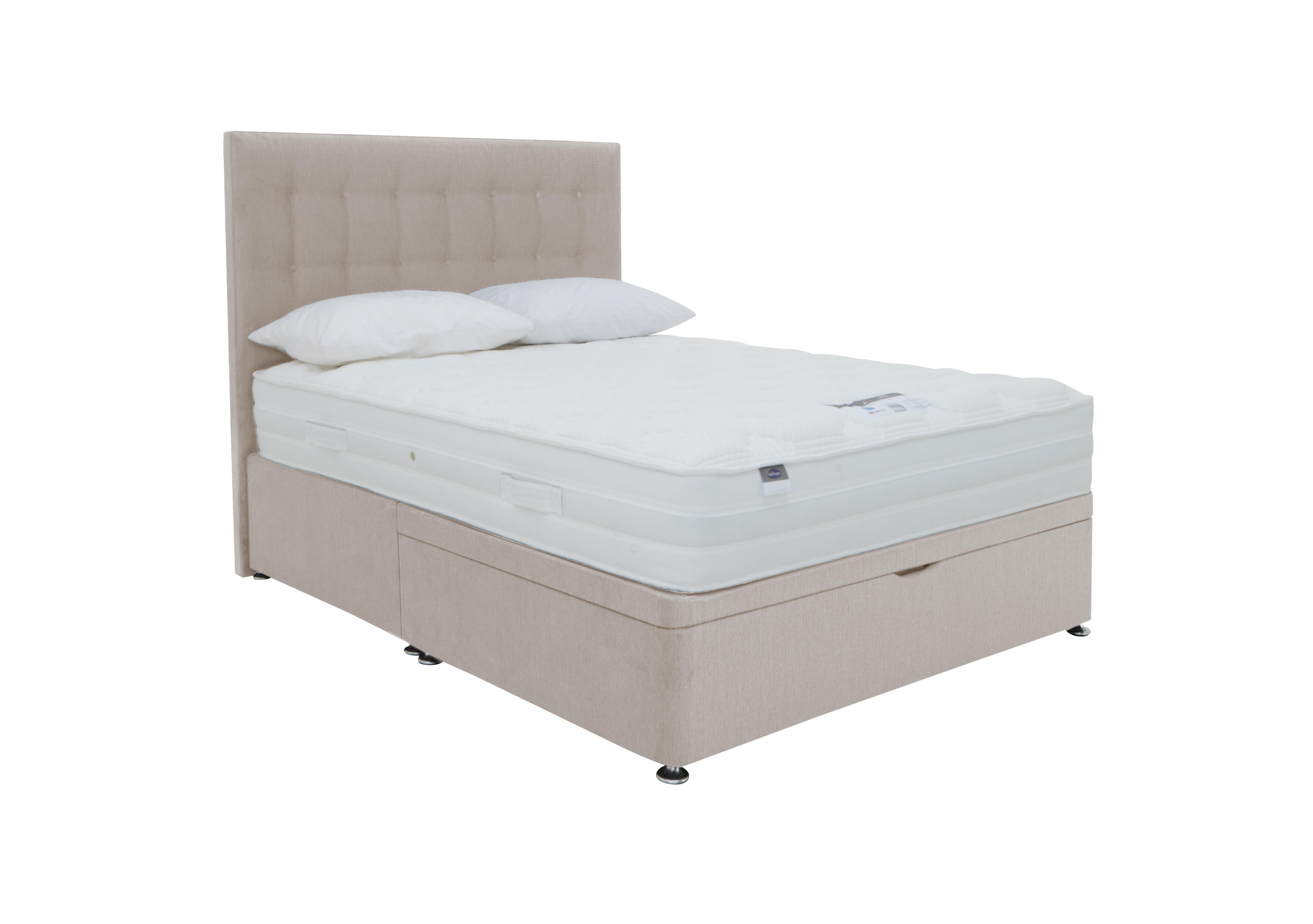 Eco Pocket Plus Half Ottoman Divan Set in Luxury Sandstone on Furniture Village