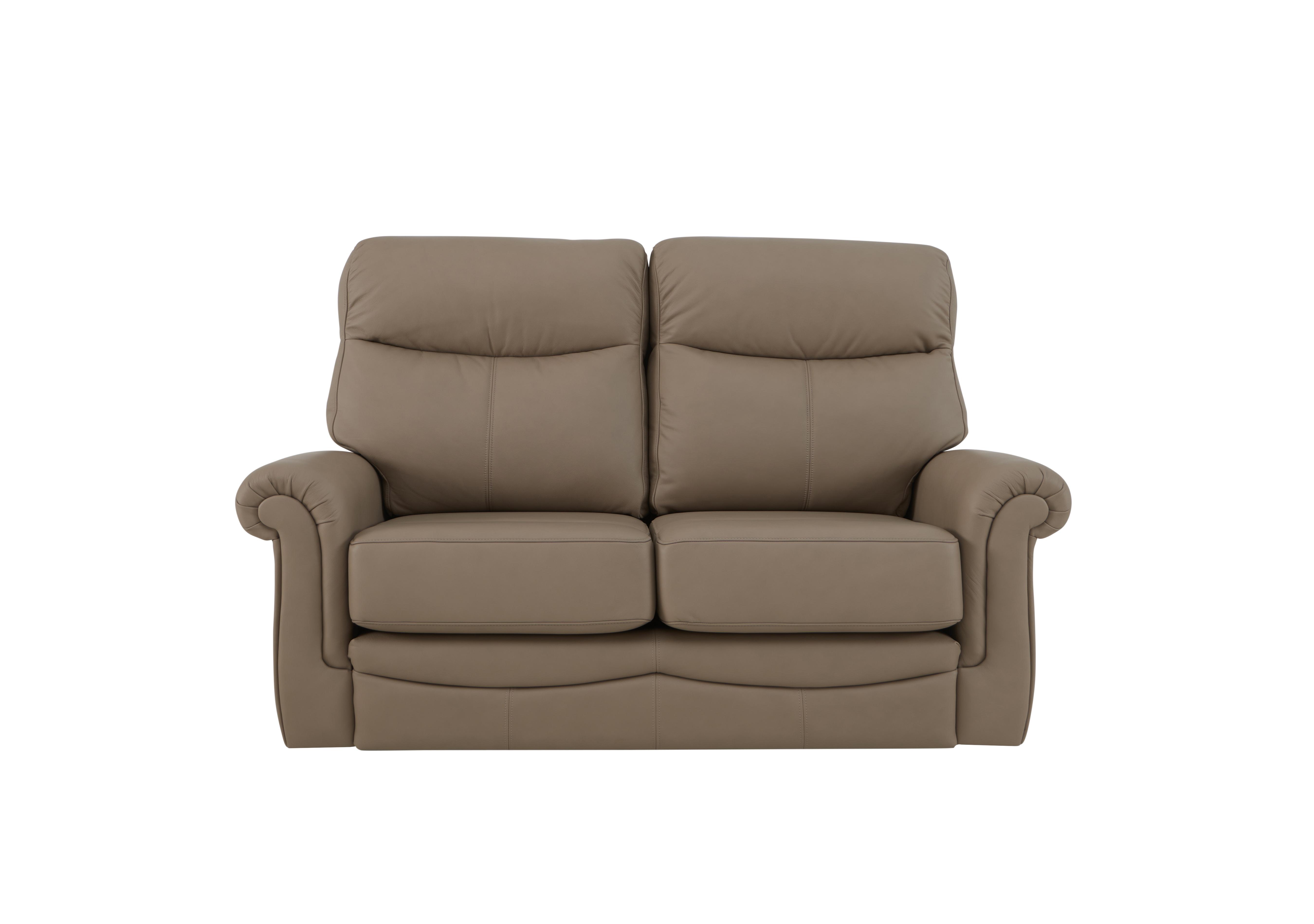 Avon 2 Seater Leather Sofa in L846 Cambridge Taupe on Furniture Village