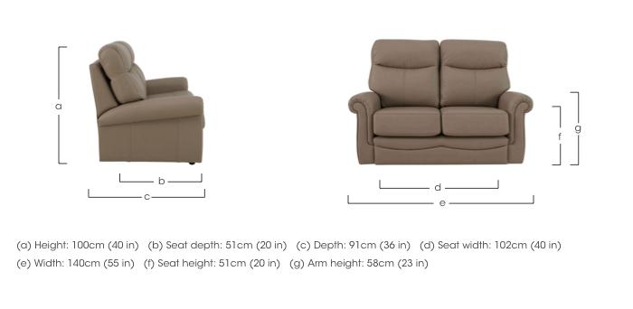 Avon Small 2 Seater Leather Sofa in  on Furniture Village