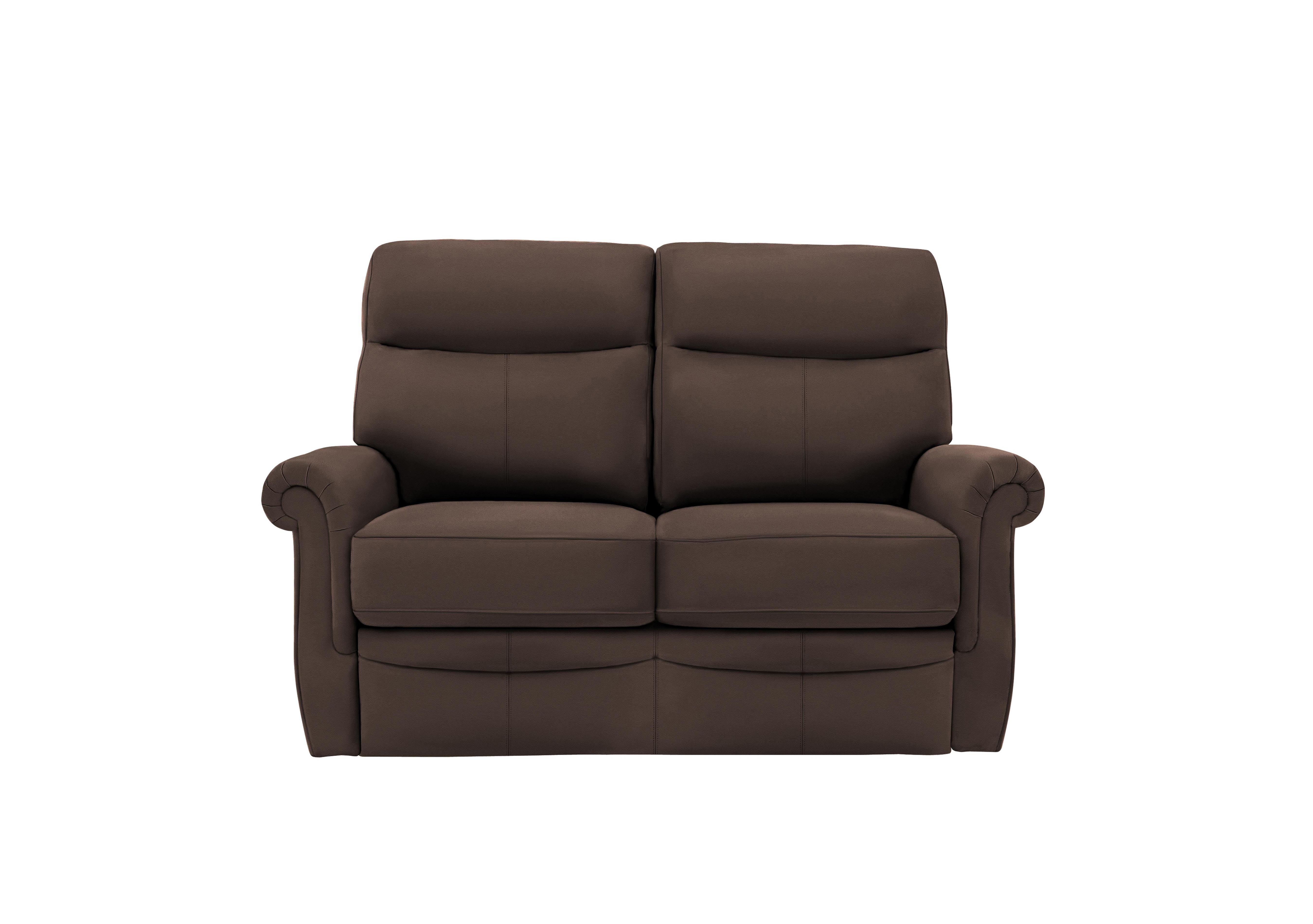 Avon Small 2 Seater Leather Sofa in P200 Capri Chocolate on Furniture Village