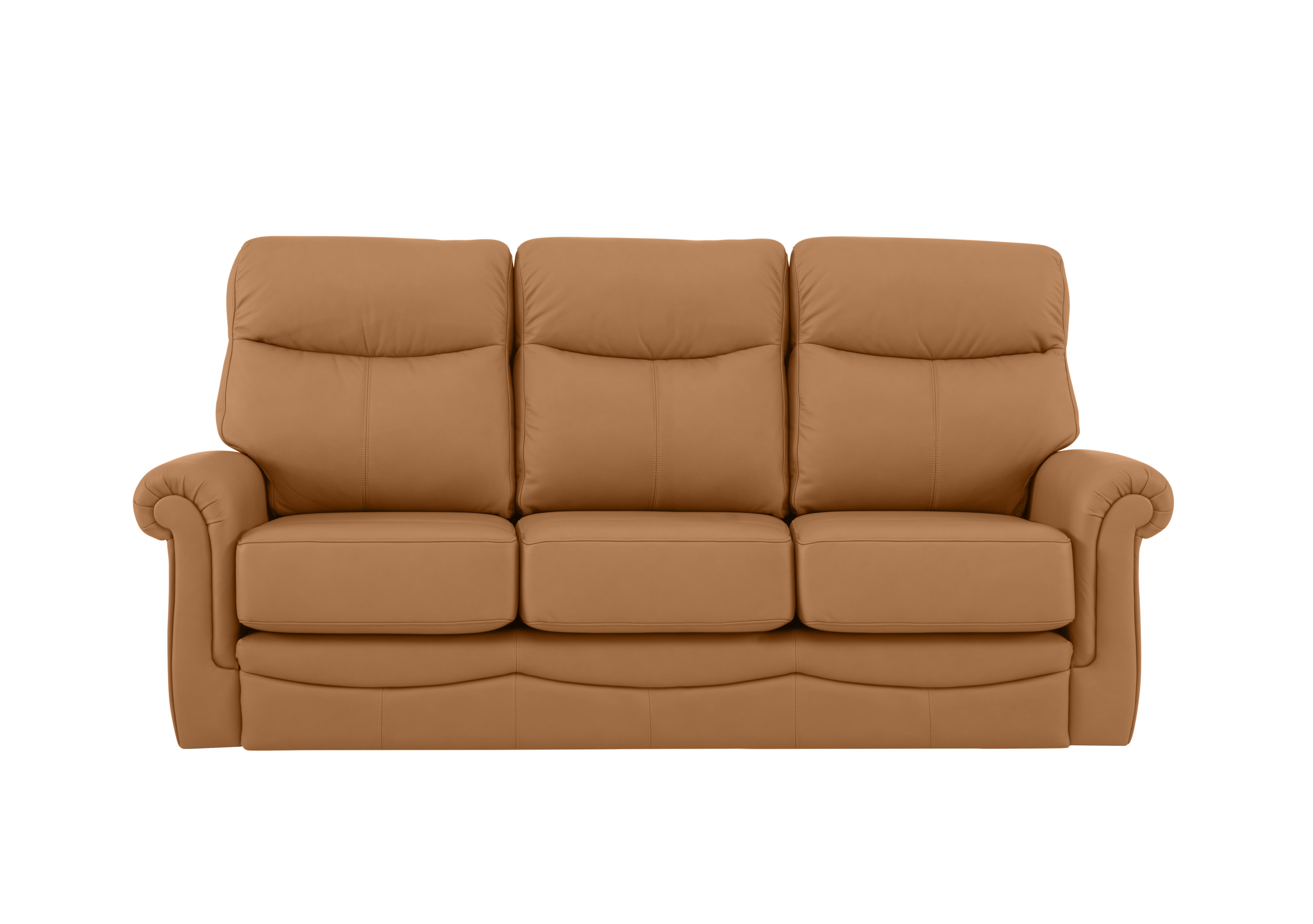Avon 3 Seater Leather Sofa in L847 Cambridge Tan on Furniture Village