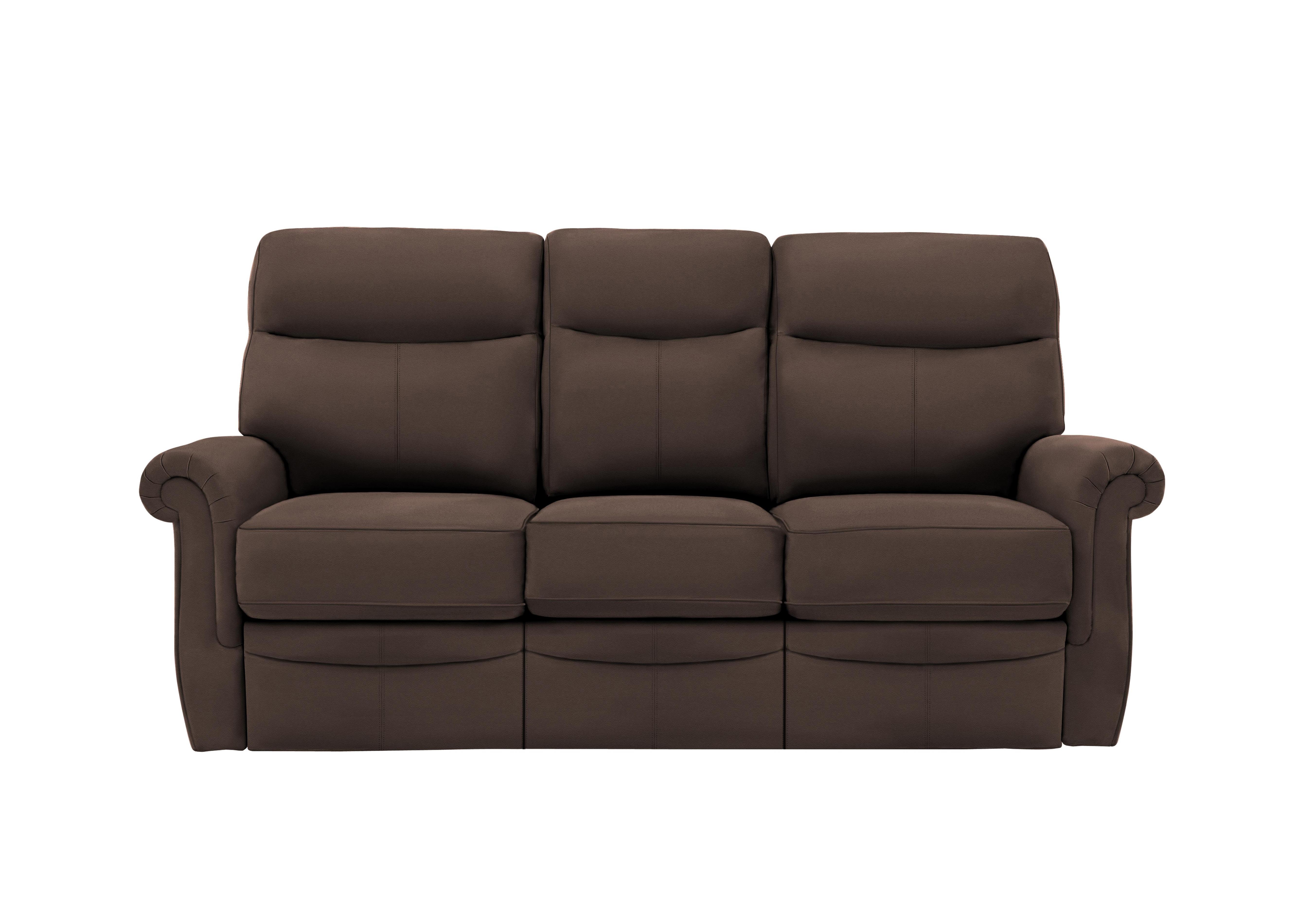 Avon 3 Seater Leather Sofa in P200 Capri Chocolate on Furniture Village