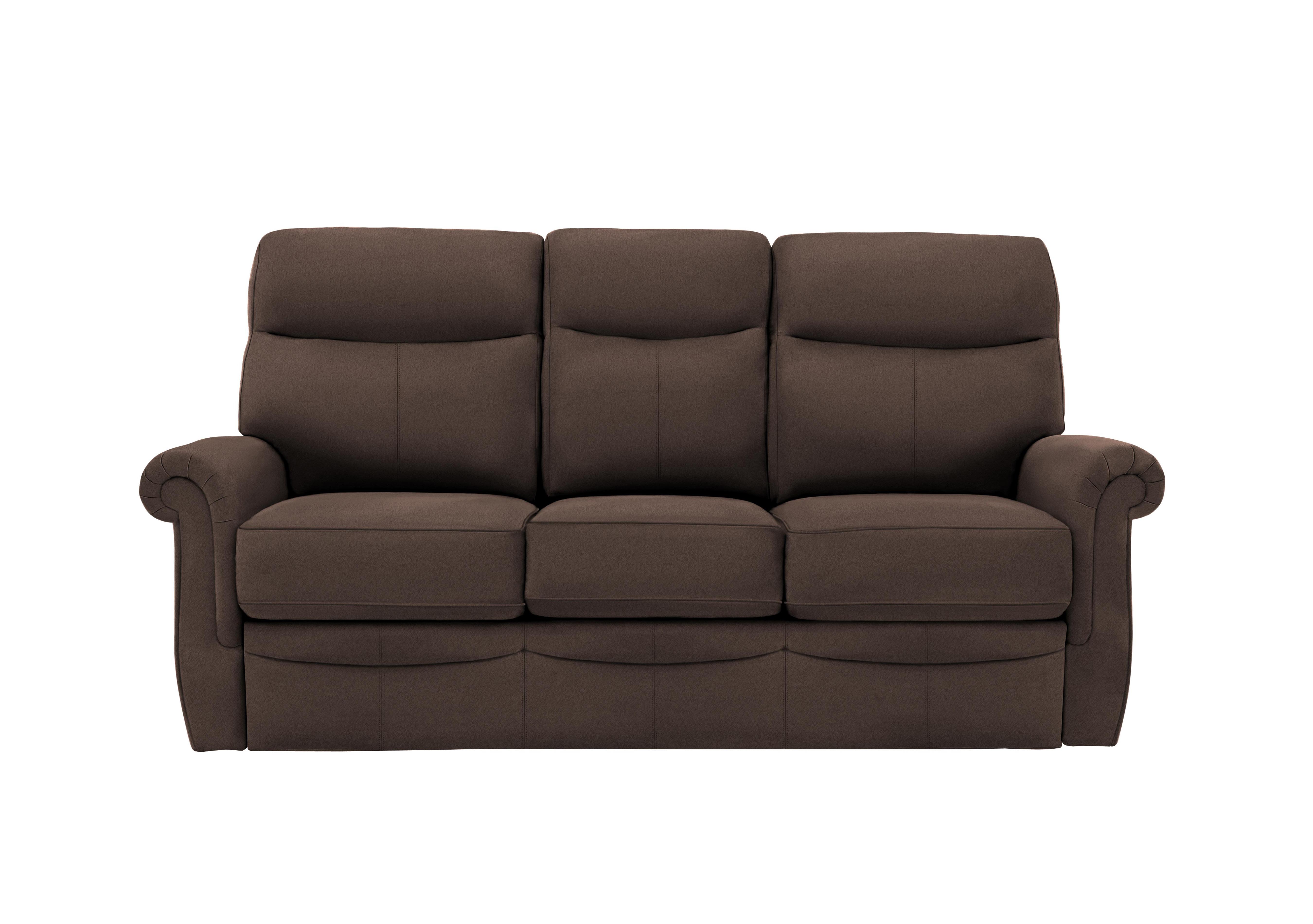Avon 3 Seater Leather Sofa in P200 Capri Chocolate on Furniture Village