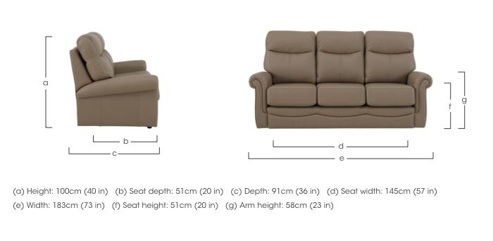 Avon Small 3 Seater Leather Sofa in  on Furniture Village