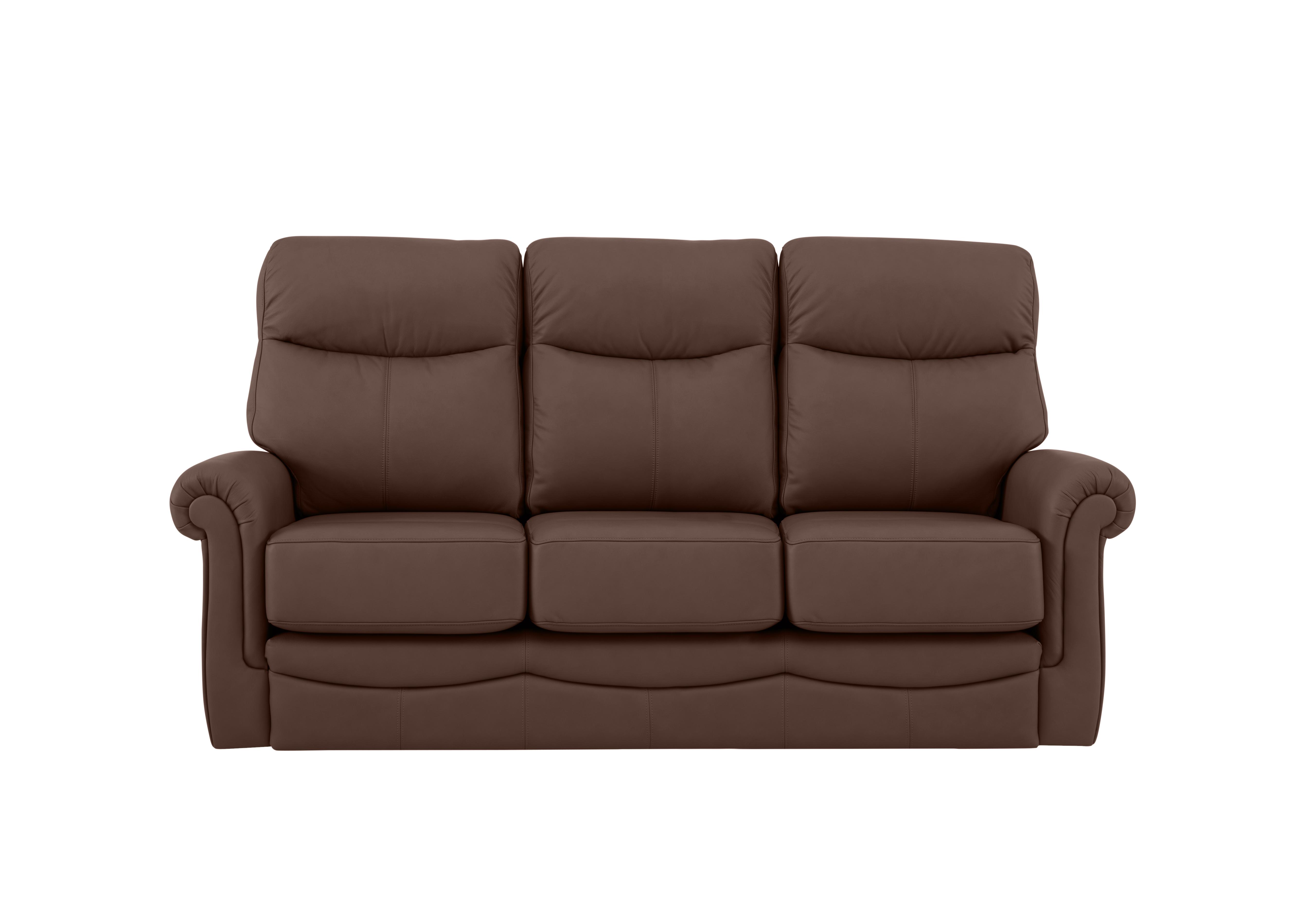 Avon Small 3 Seater Leather Sofa in P210 Capri Oak on Furniture Village