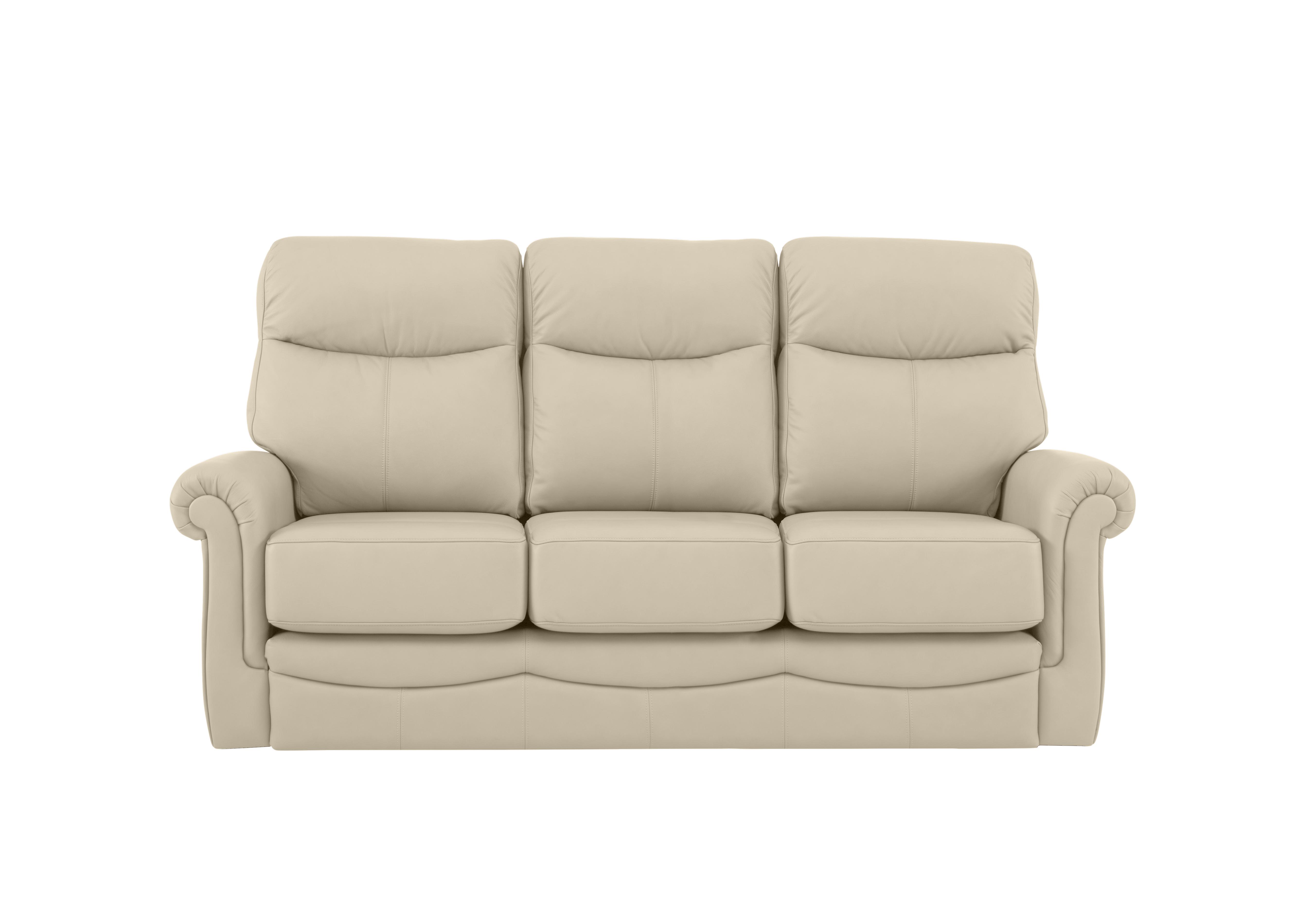 Avon Small 3 Seater Leather Sofa in P231 Capri Stone on Furniture Village