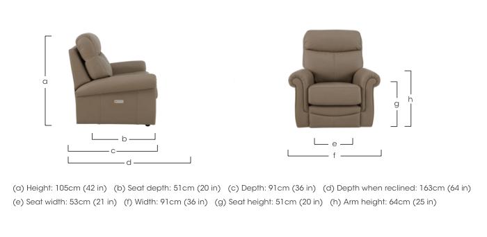 Avon Leather Recliner Armchair in  on Furniture Village