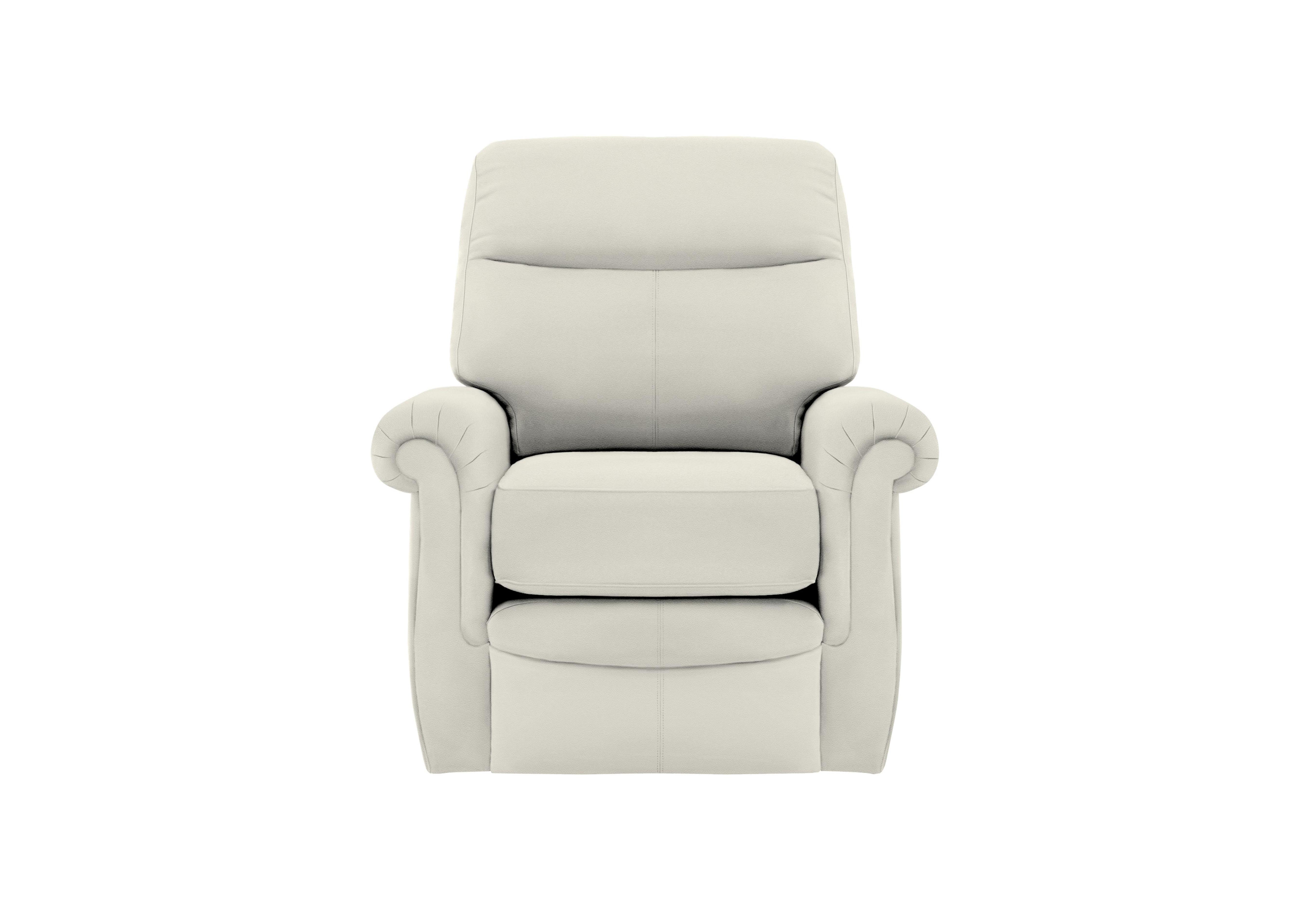 Avon Leather Recliner Armchair in H006 Oxford Light Grey on Furniture Village