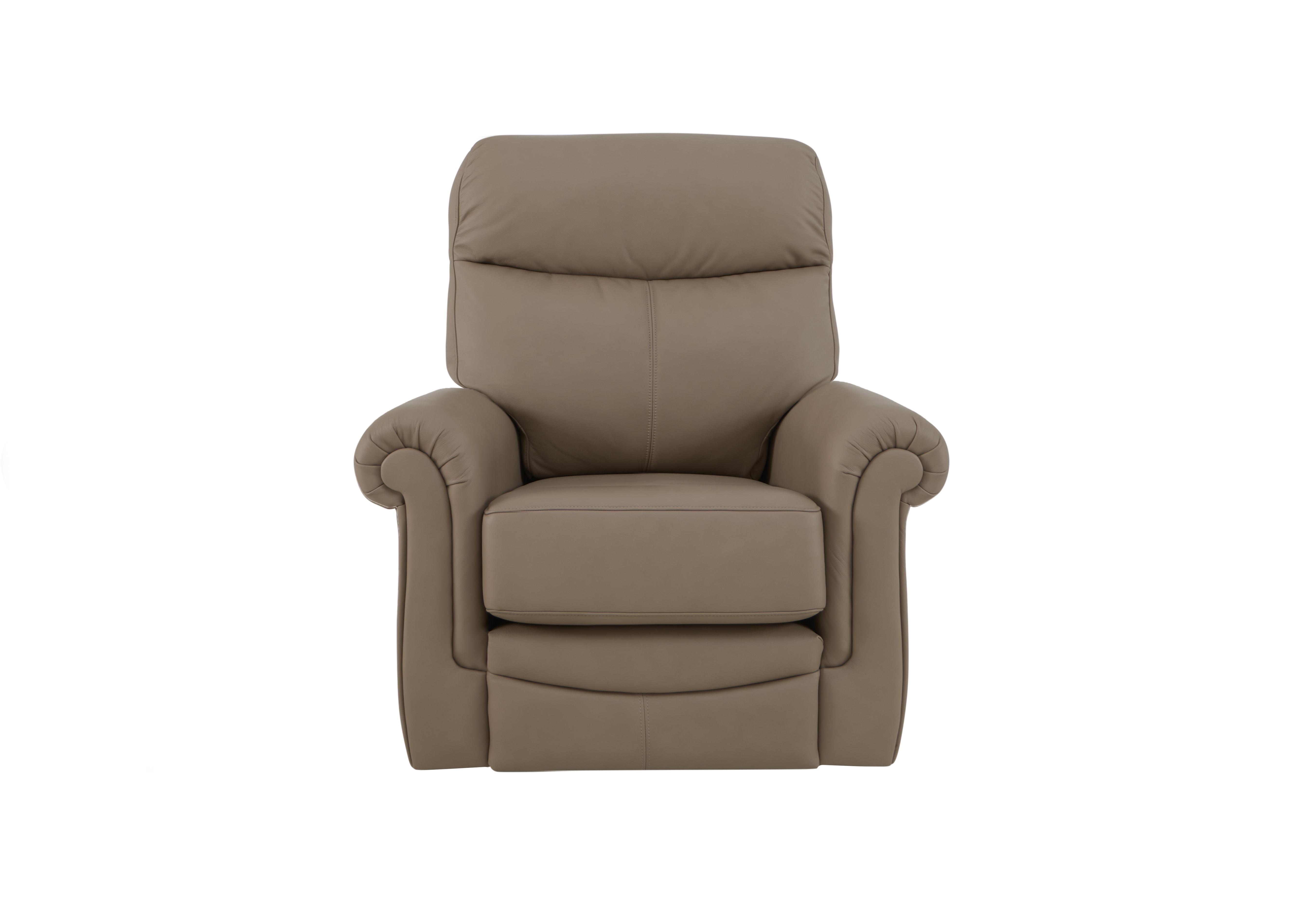 Avon Leather Recliner Armchair in L846 Cambridge Taupe on Furniture Village
