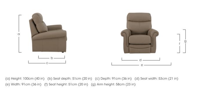 Avon Small Leather Armchair in  on Furniture Village