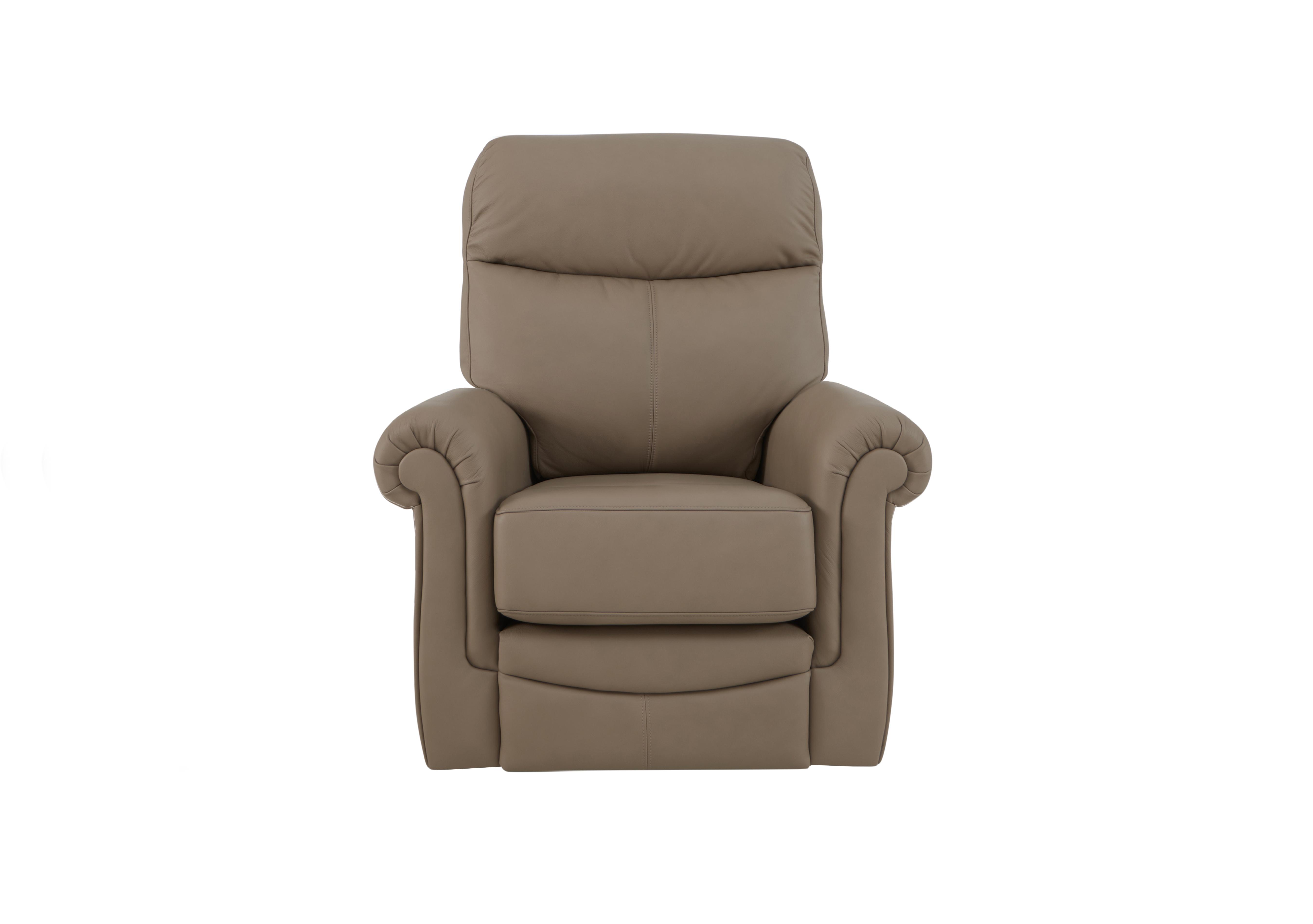 Avon Small Leather Armchair in L846 Cambridge Taupe on Furniture Village