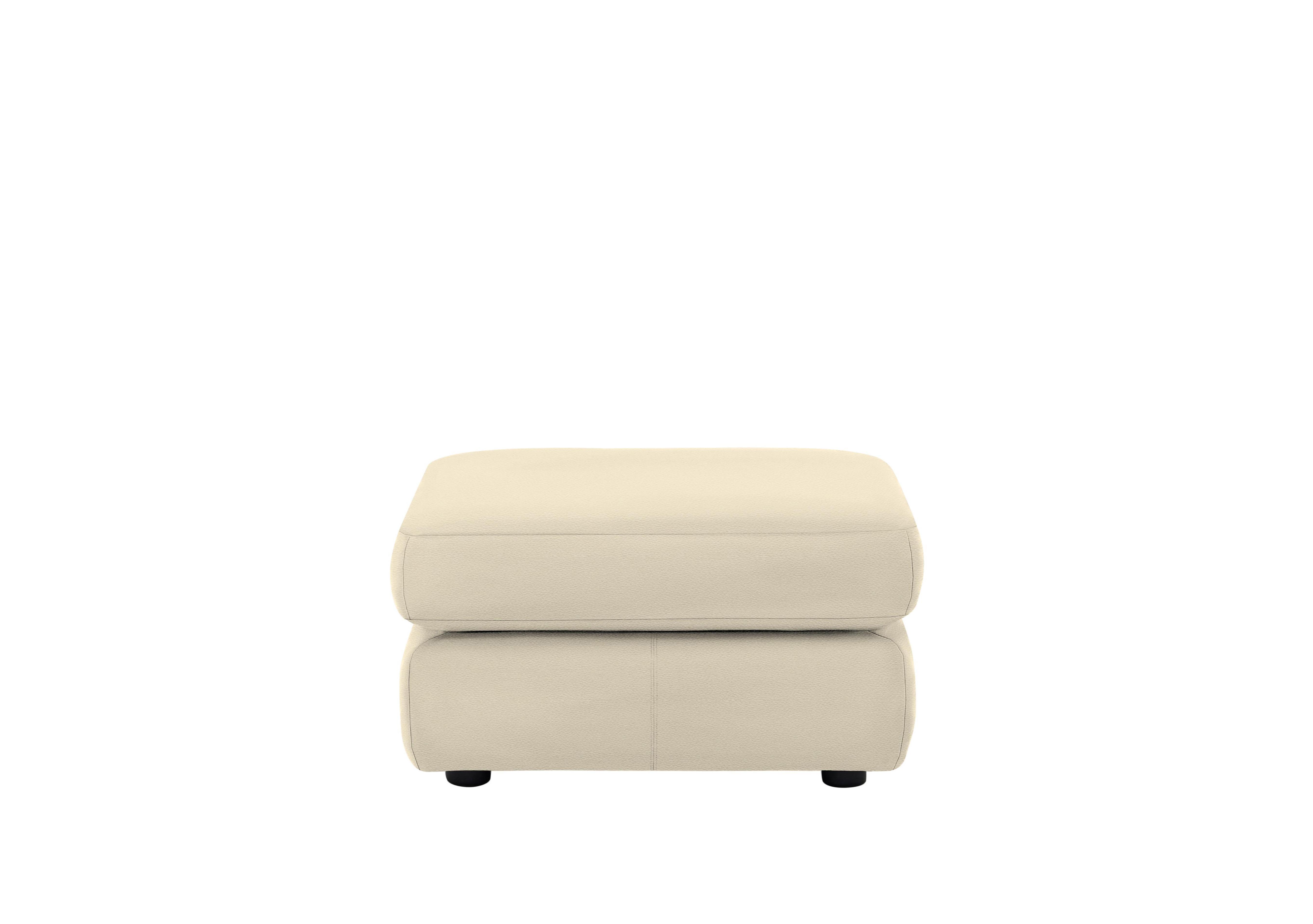Avon Leather Footstool in L843 Cambridge Stone on Furniture Village