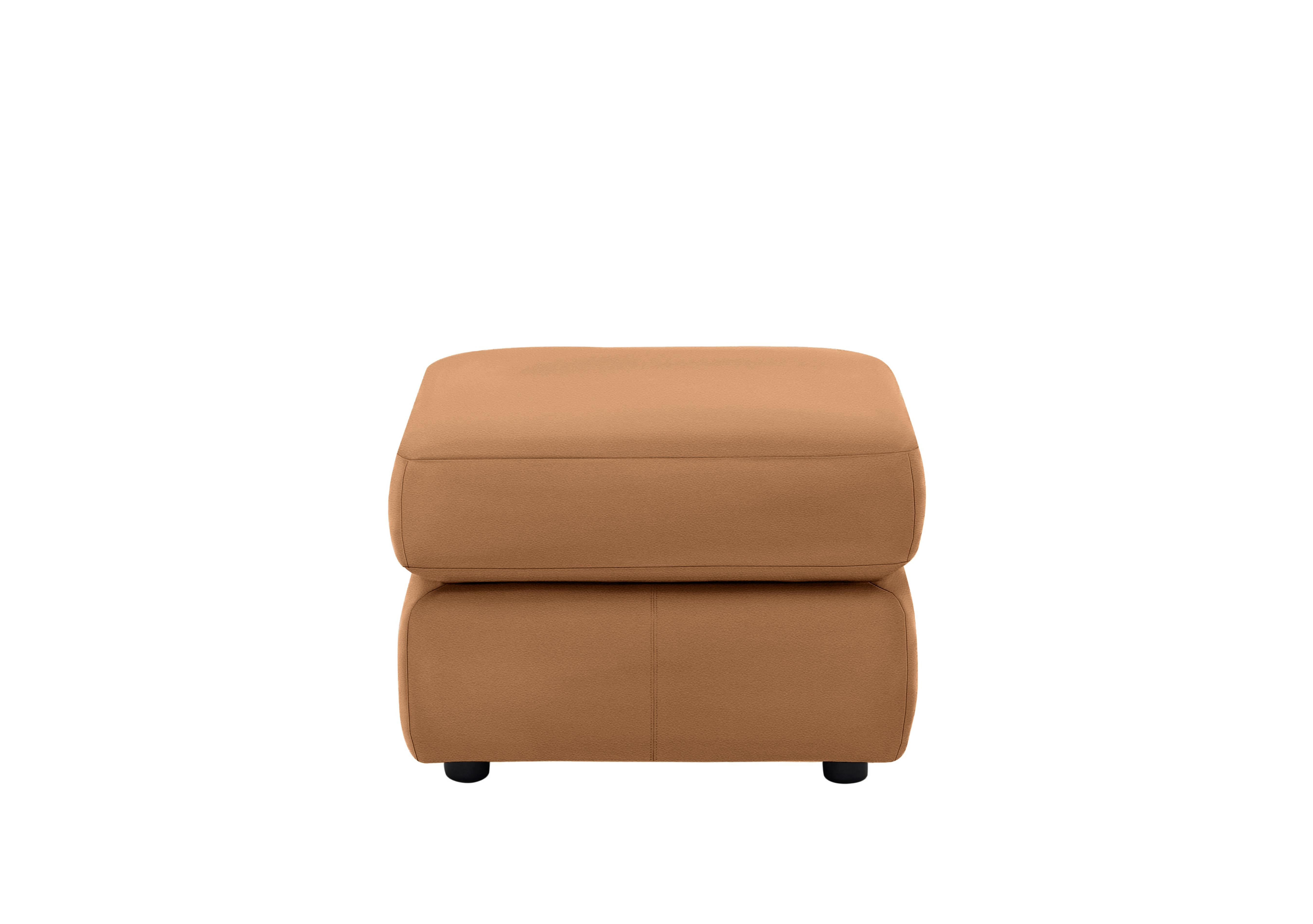 Avon Leather Footstool in L847 Cambridge Tan on Furniture Village