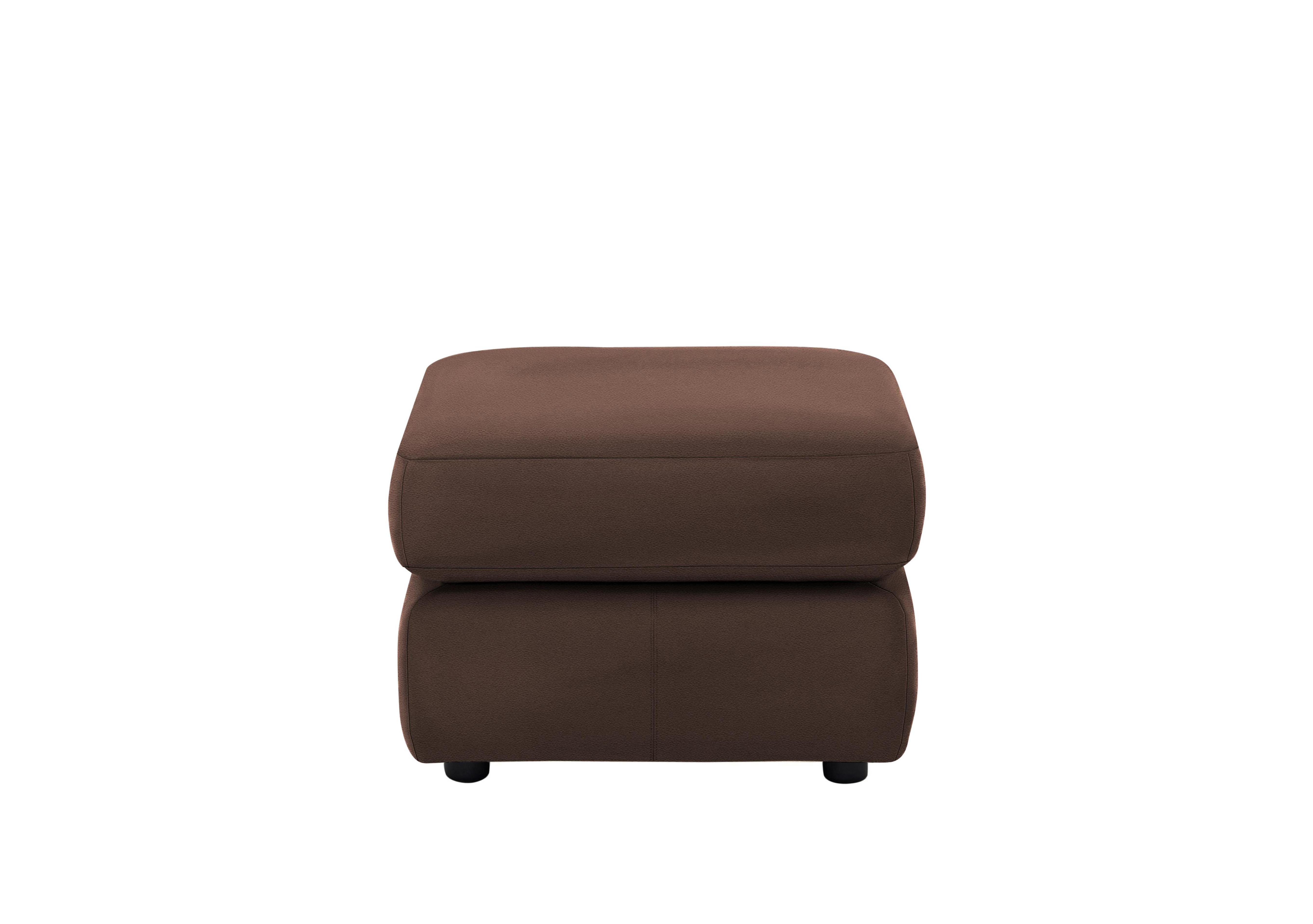 Avon Leather Footstool in P210 Capri Oak on Furniture Village