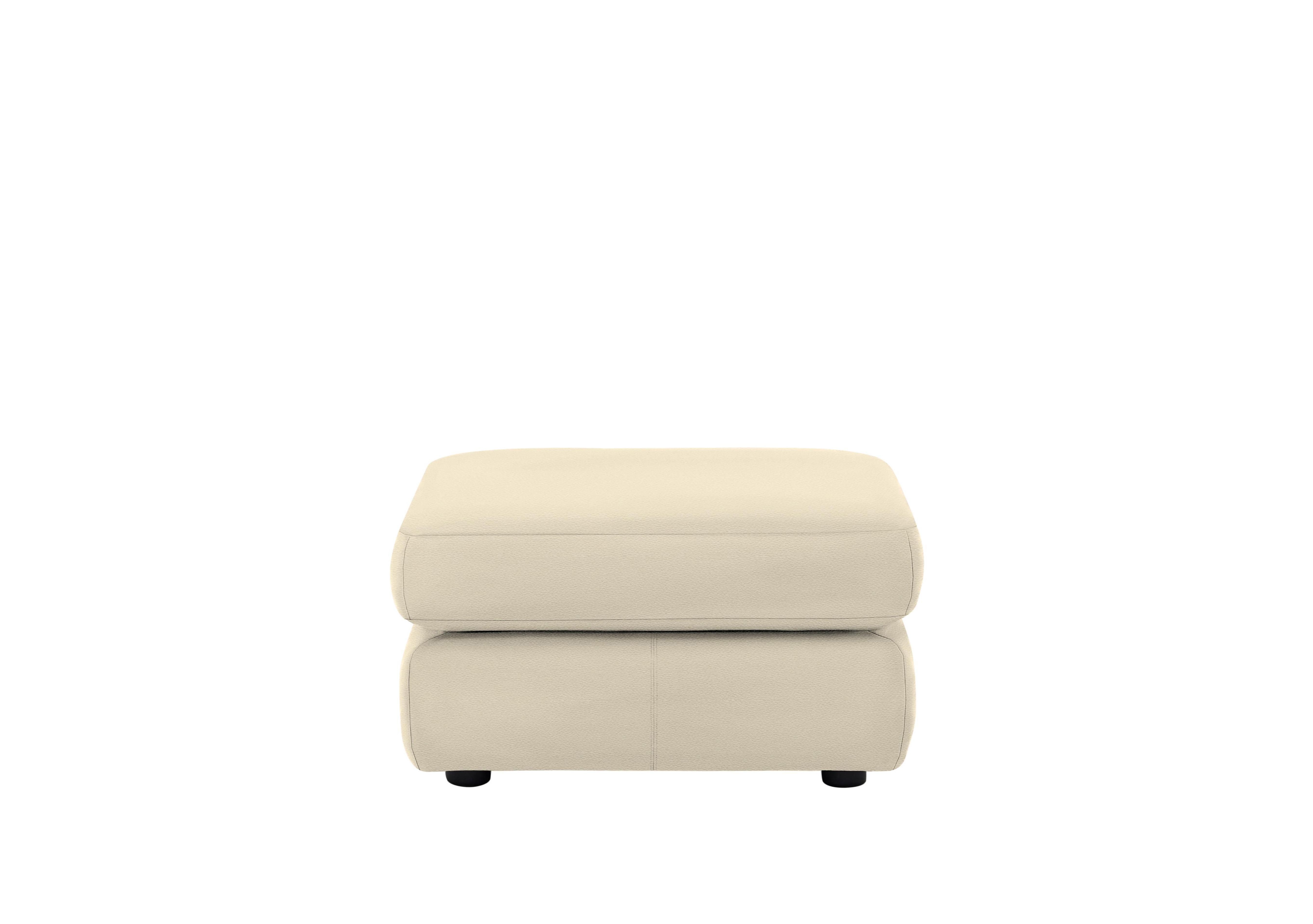 Avon Leather Storage Footstool in L843 Cambridge Stone on Furniture Village