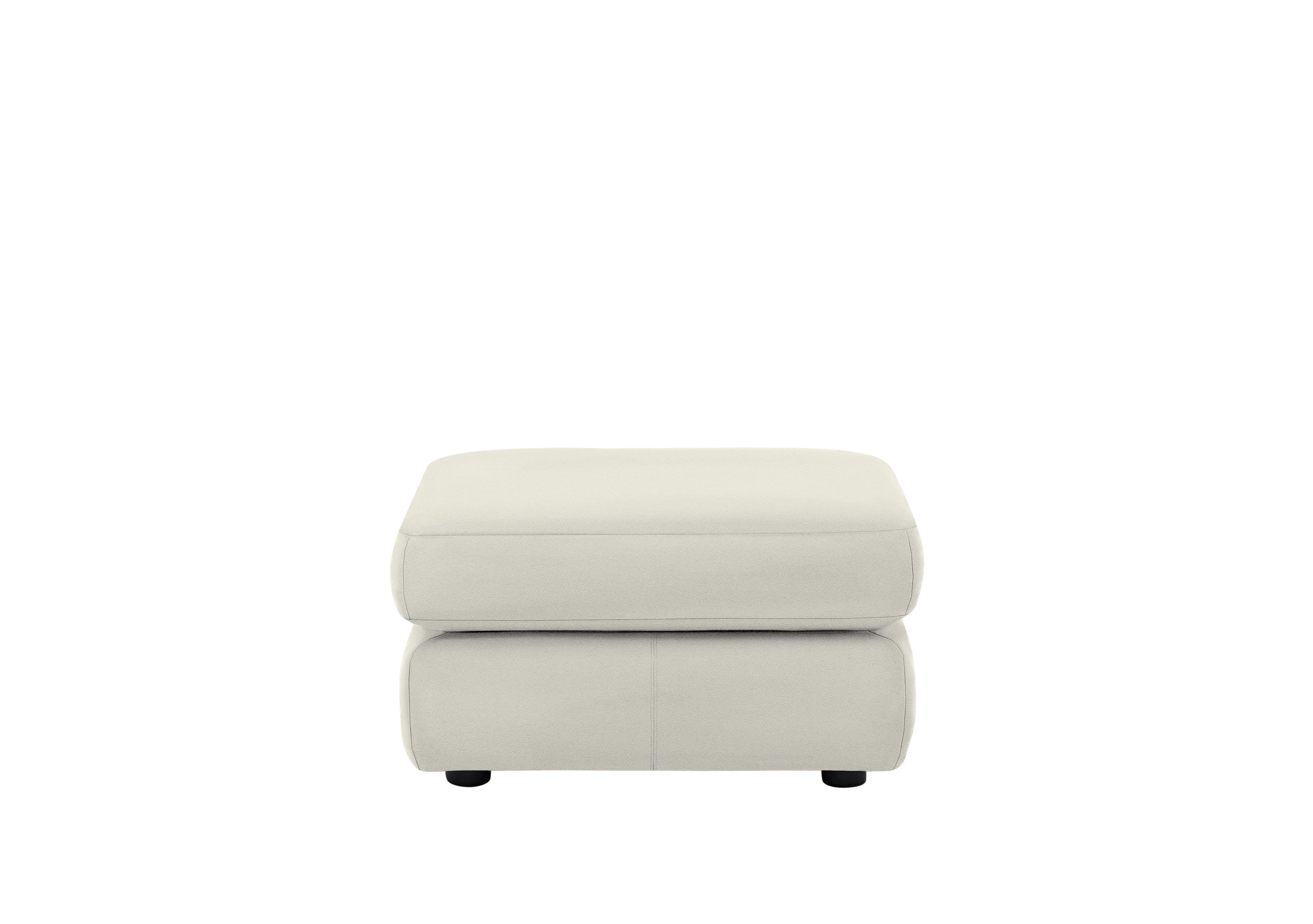 Avon Leather Storage Footstool in H006 Oxford Light Grey on Furniture Village