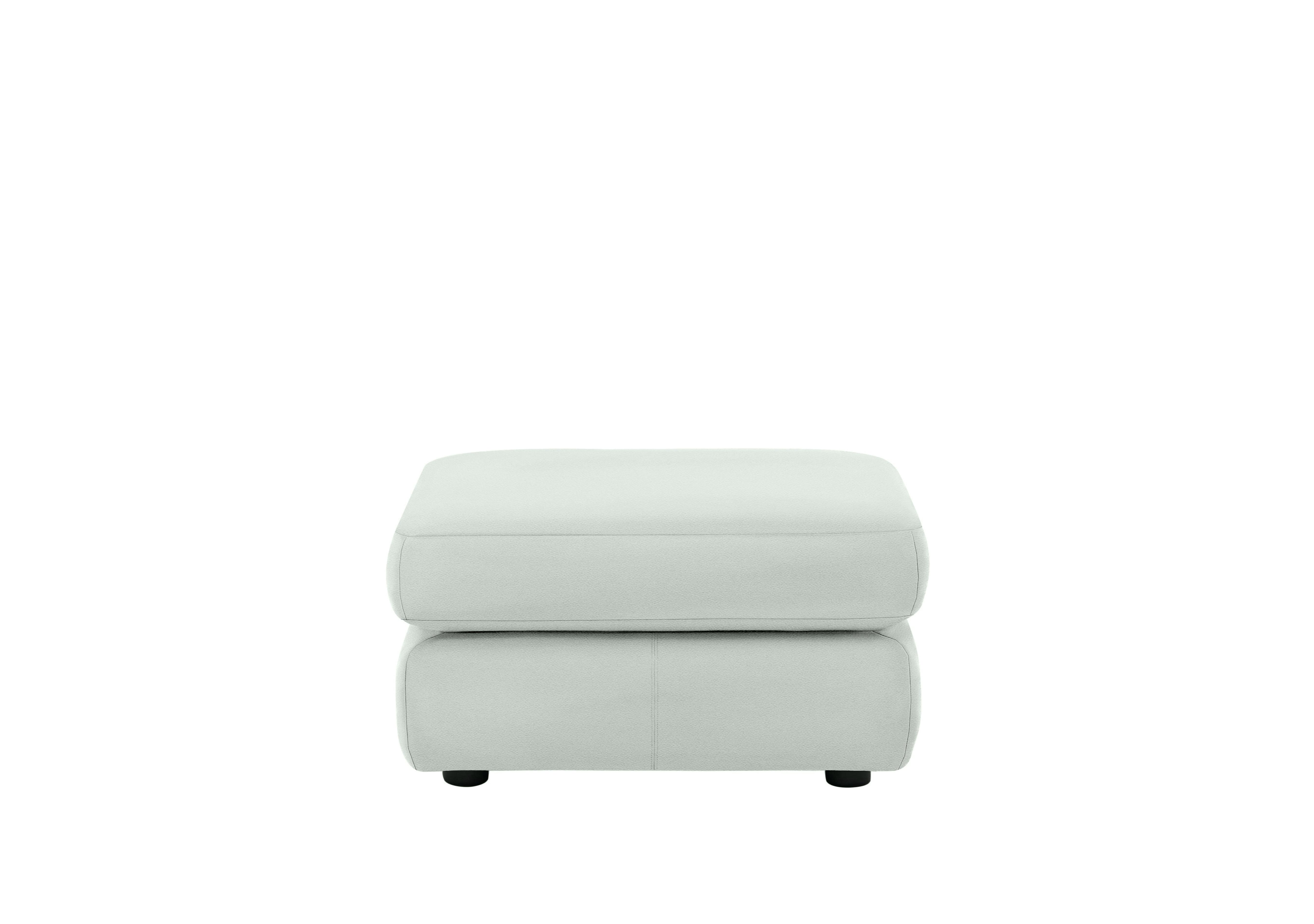 Avon Leather Storage Footstool in L842 Cambridge Grey on Furniture Village