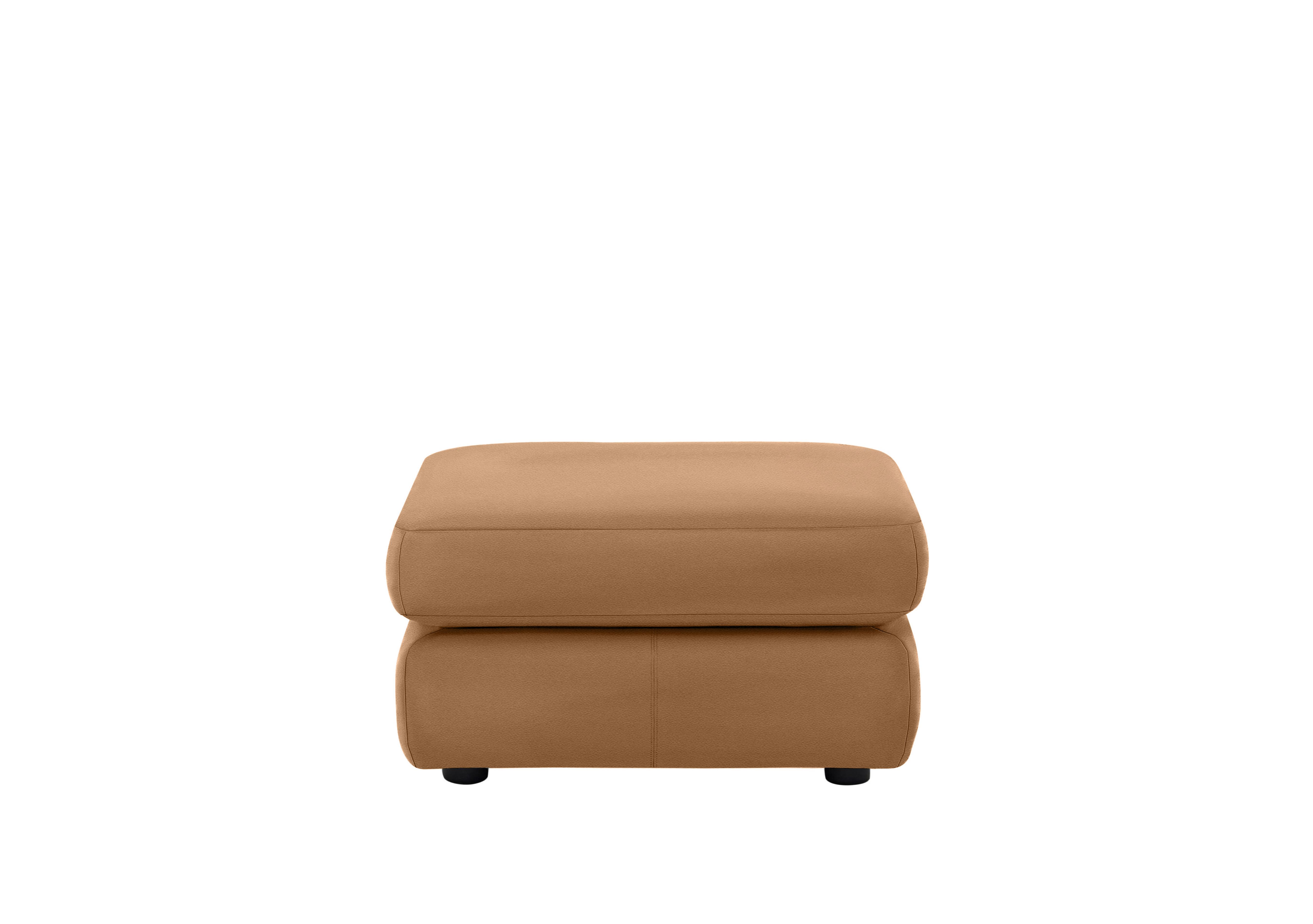 Avon Leather Storage Footstool in L847 Cambridge Tan on Furniture Village