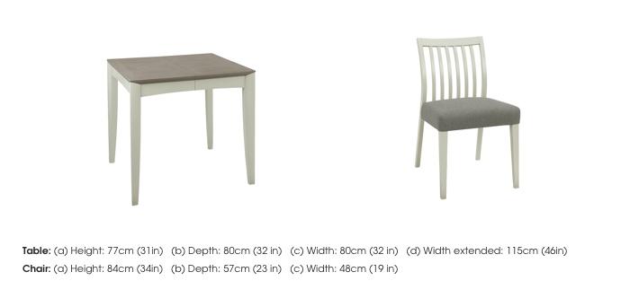 Skye Small Table and 4 Slatted Chairs in  on Furniture Village