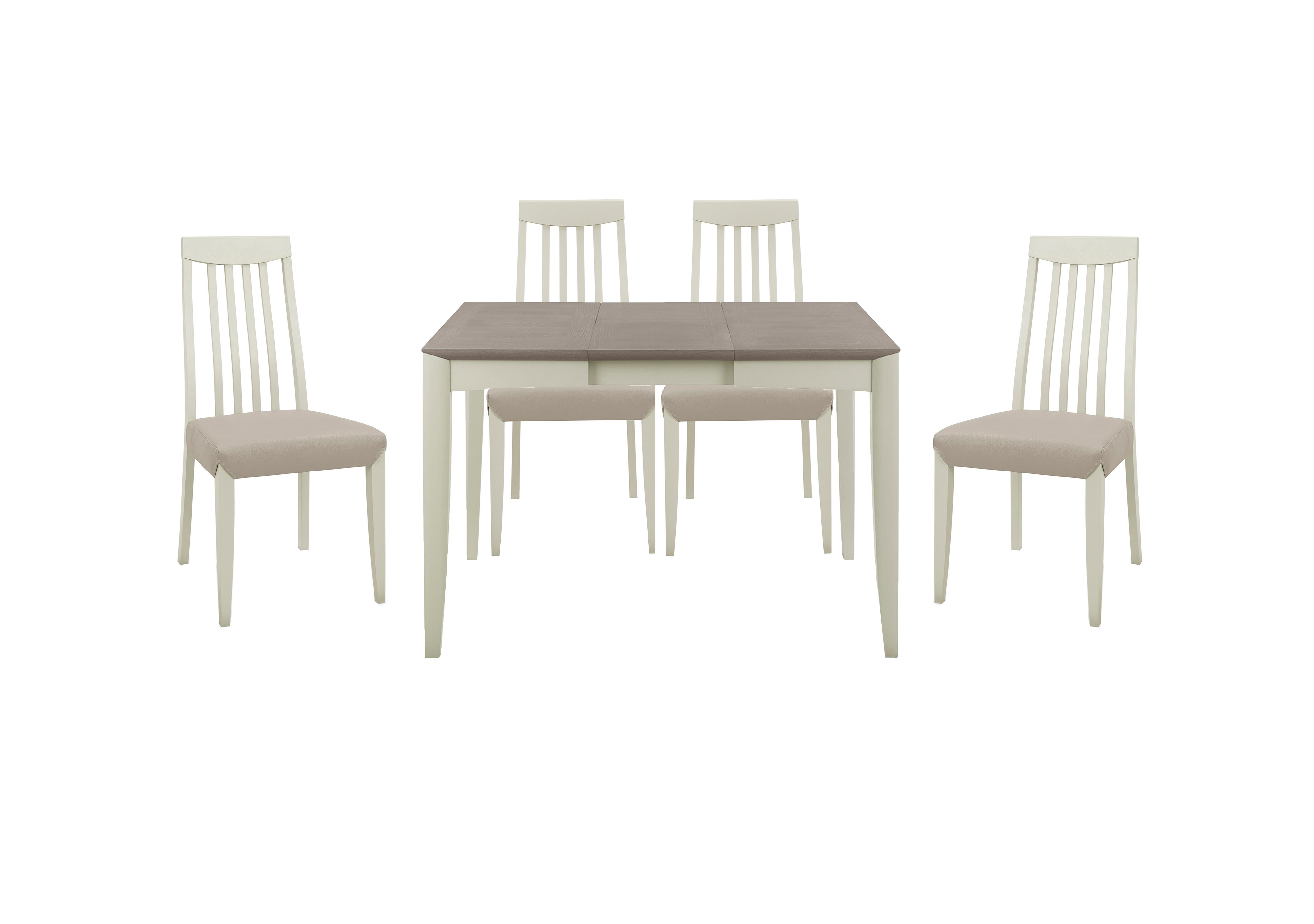 Skye Small Table and 4 Tall Chairs in Two Tone/Grey on Furniture Village