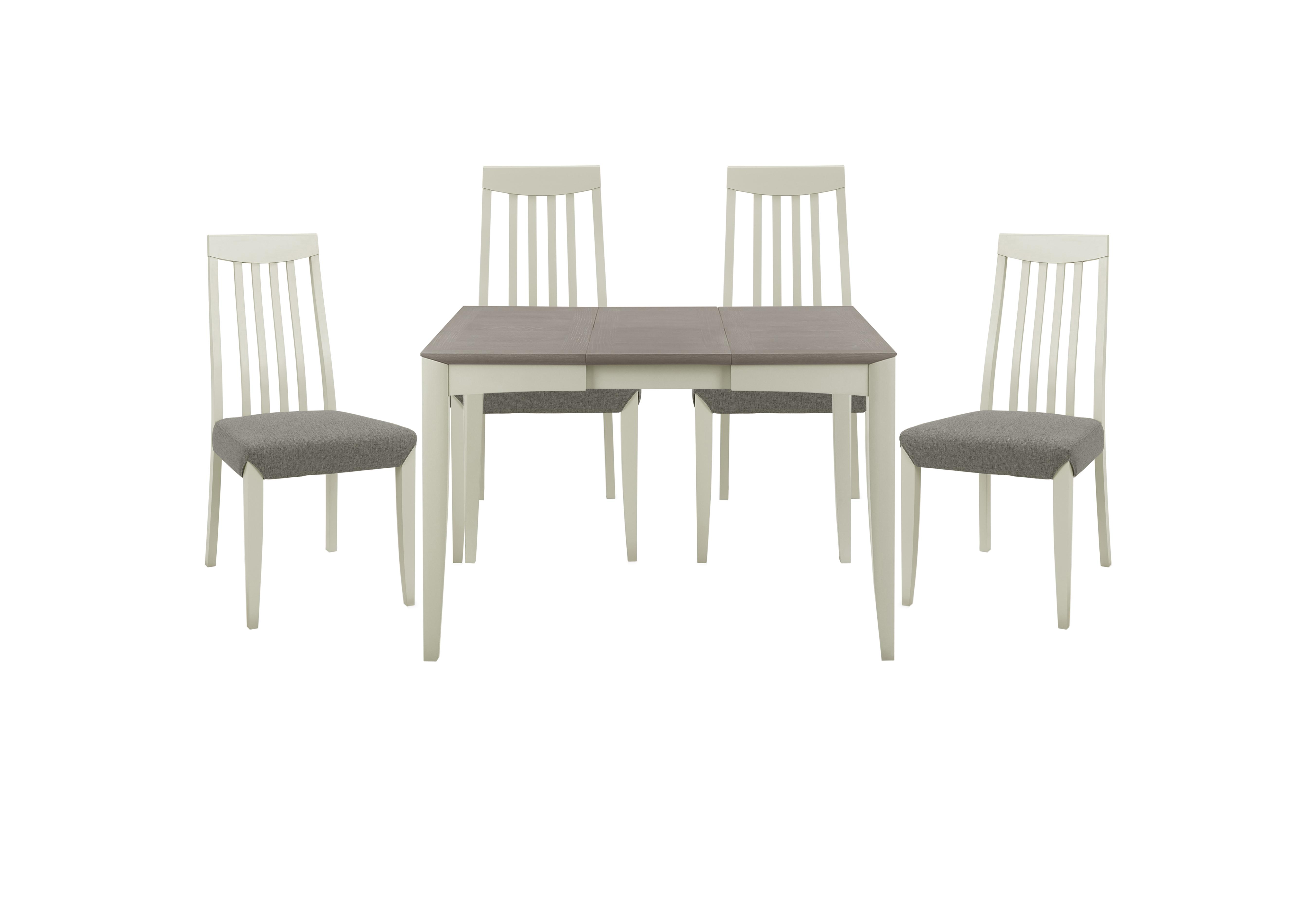 Skye Small Table and 4 Tall Chairs in Two Tone/Titanium on Furniture Village