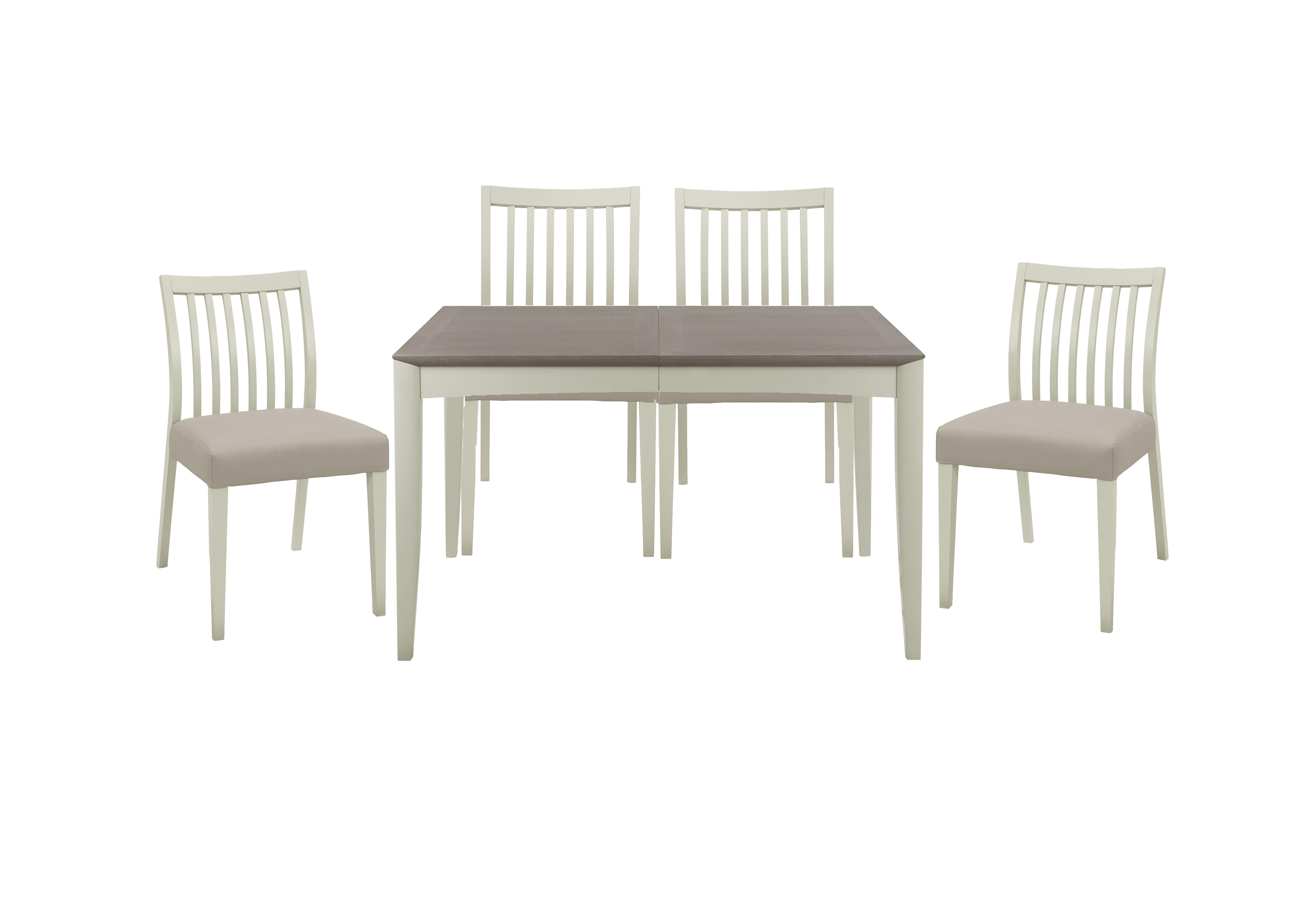 Skye Medium Table and 4 Low Chairs in Two Tone/Grey on Furniture Village