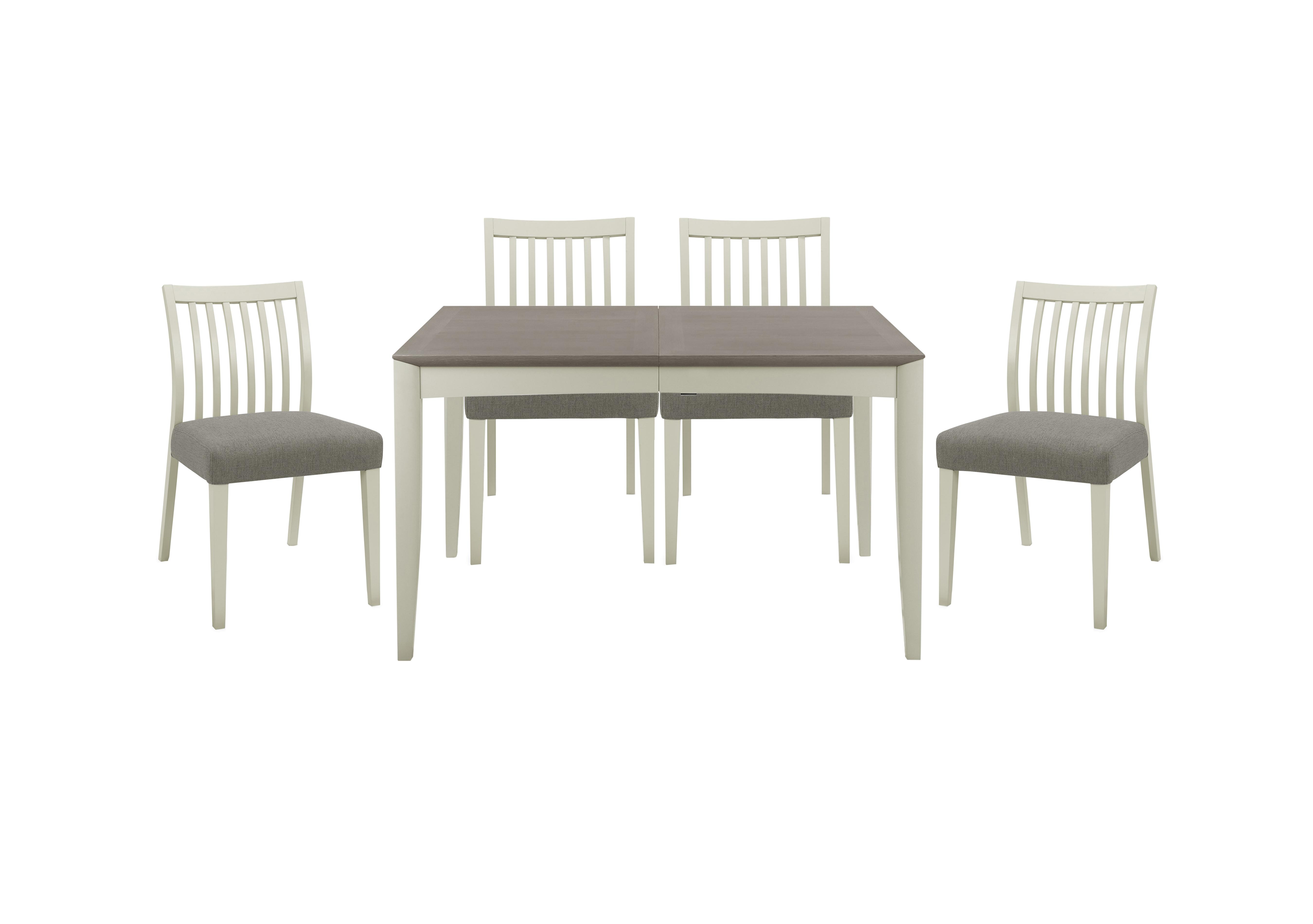 Skye Medium Table and 4 Low Chairs in Two Tone/Titanium on Furniture Village