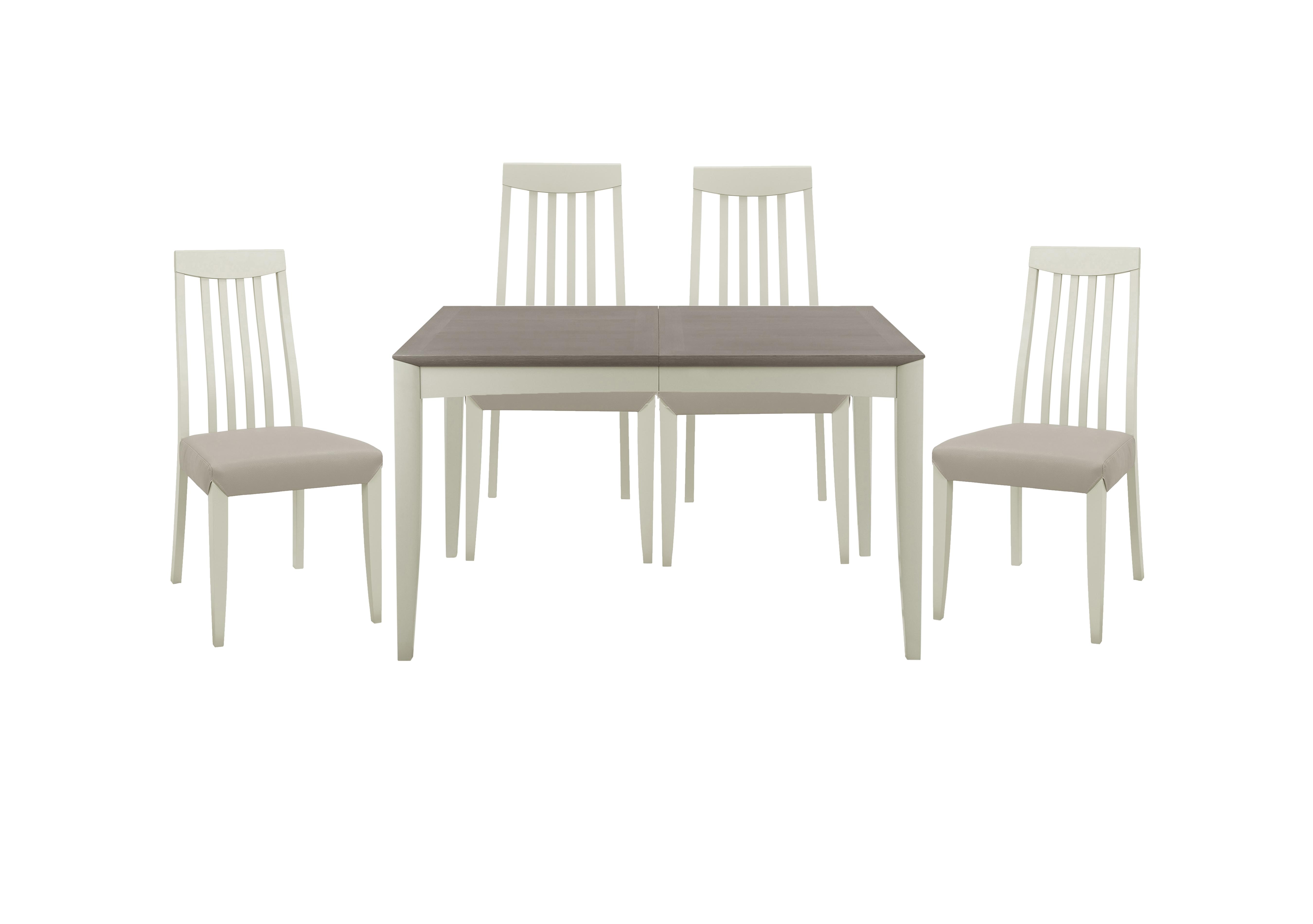 Skye Medium Table and 4 Tall Chairs in Two Tone/Grey on Furniture Village