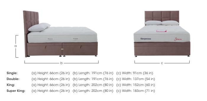 Jessica Side Ottoman Divan Set in  on Furniture Village