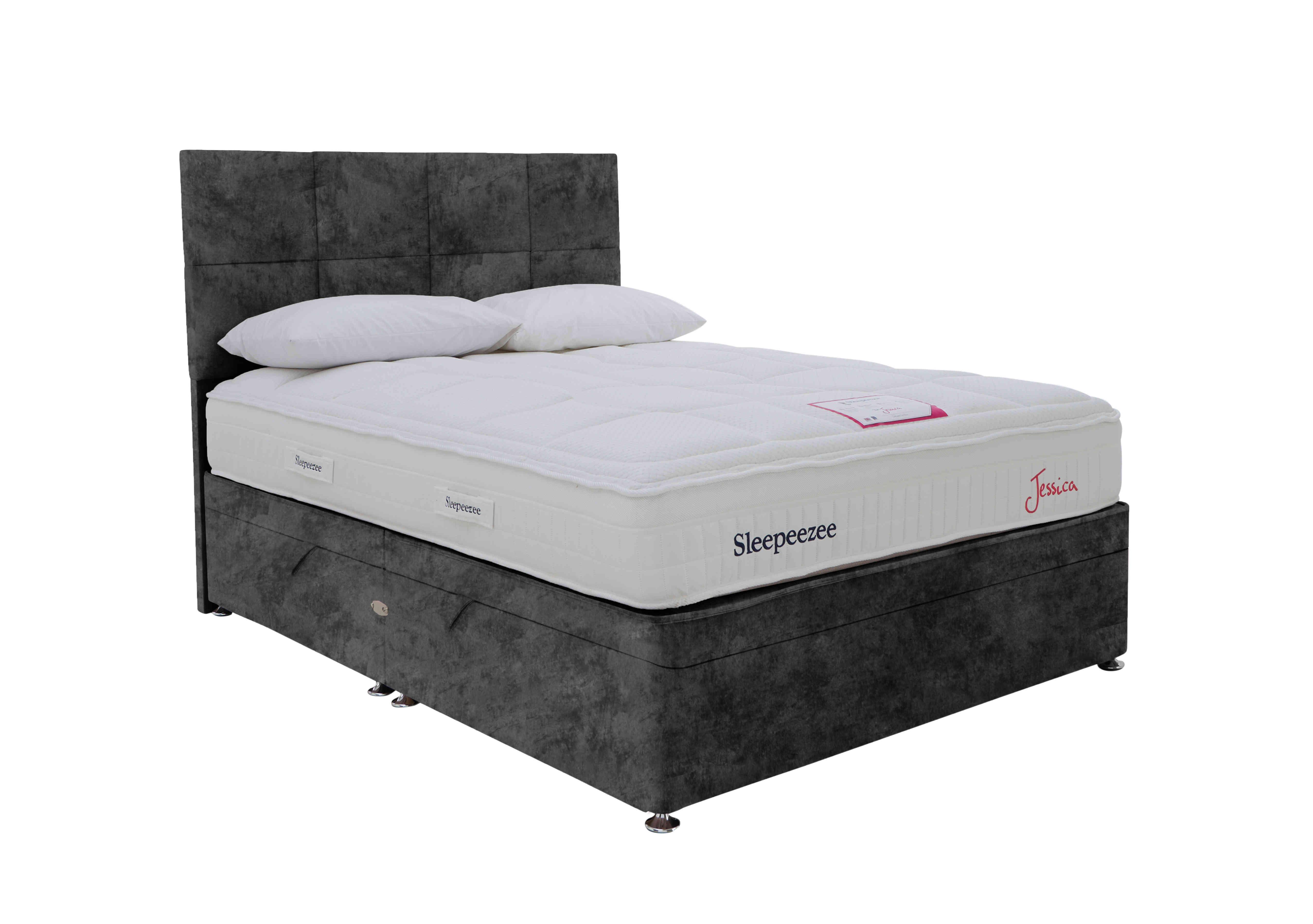 Jessica Side Ottoman Divan Set in Daytona Coal on Furniture Village