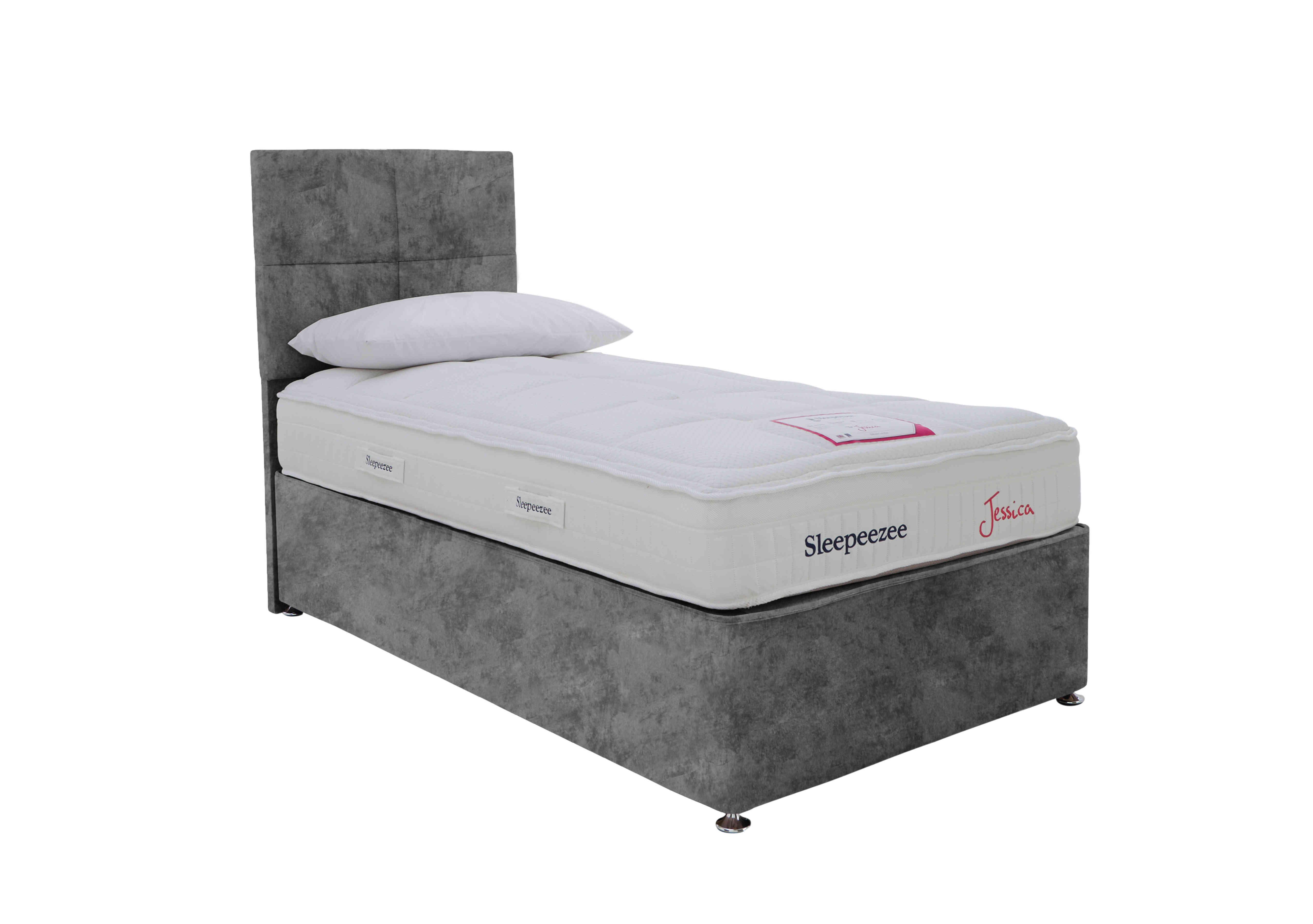 Jessica Side Ottoman Divan Set in Daytona Grey on Furniture Village