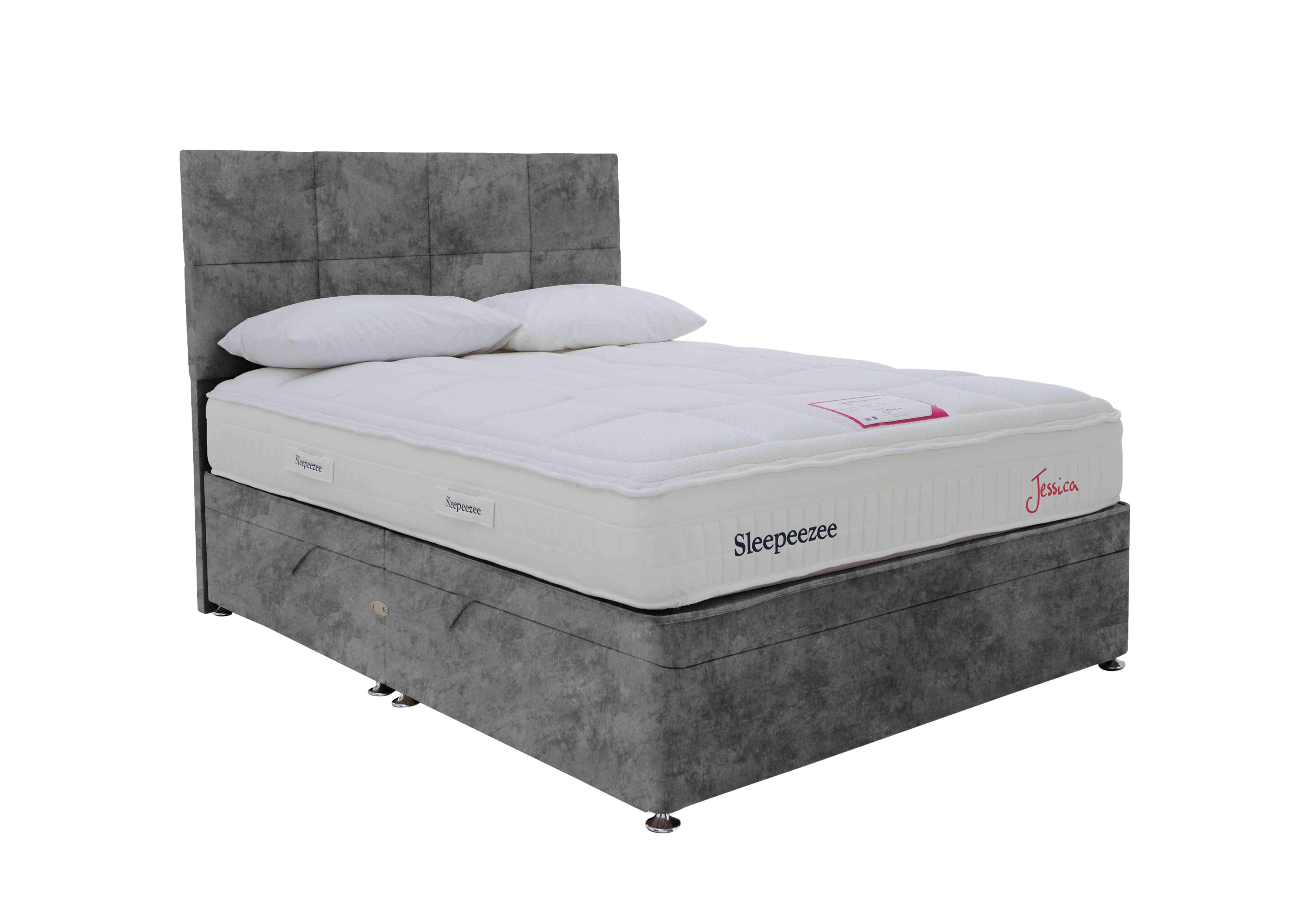 Jessica Side Ottoman Divan Set in Daytona Grey on Furniture Village