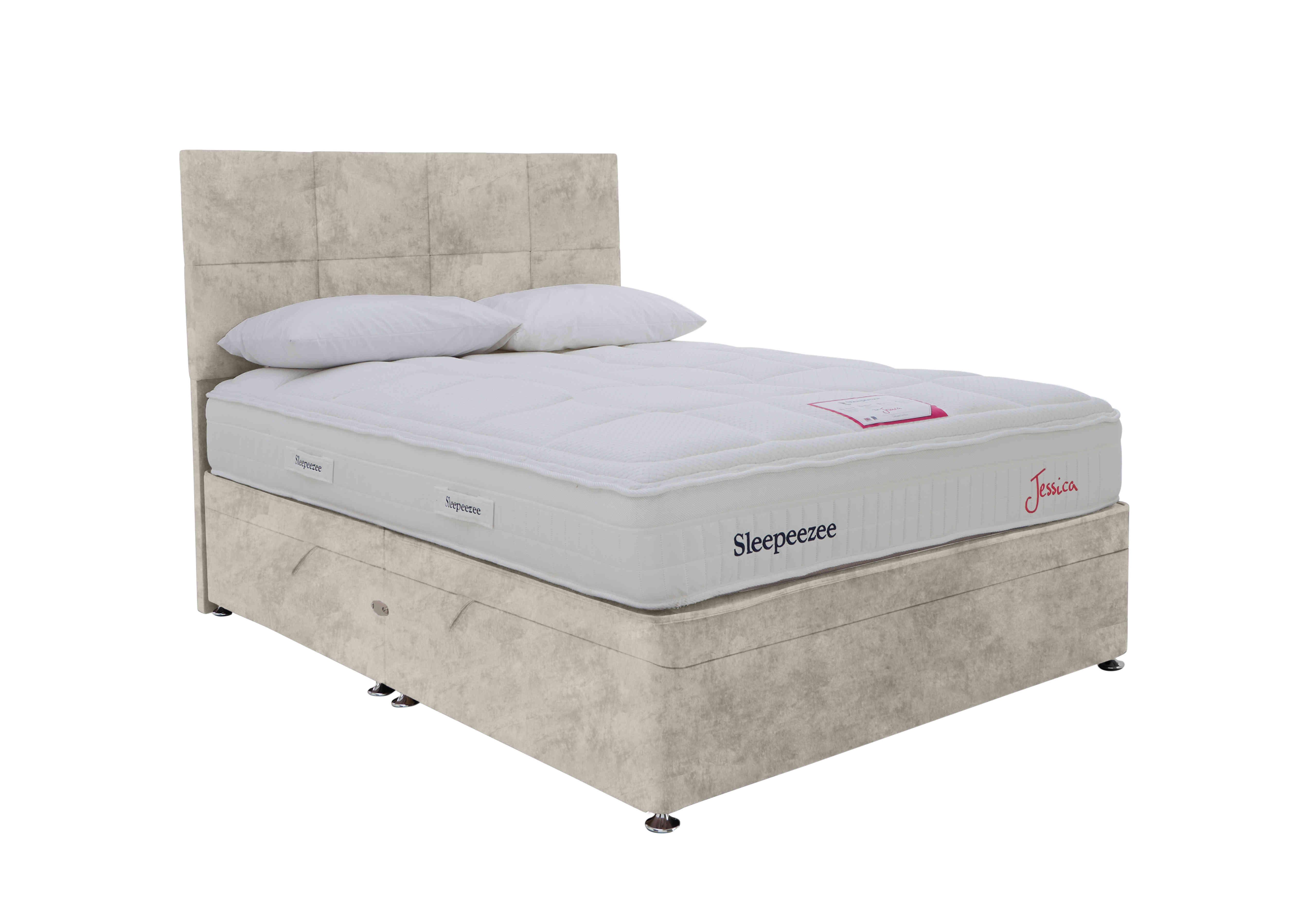 Jessica Side Ottoman Divan Set in Daytona Stone on Furniture Village