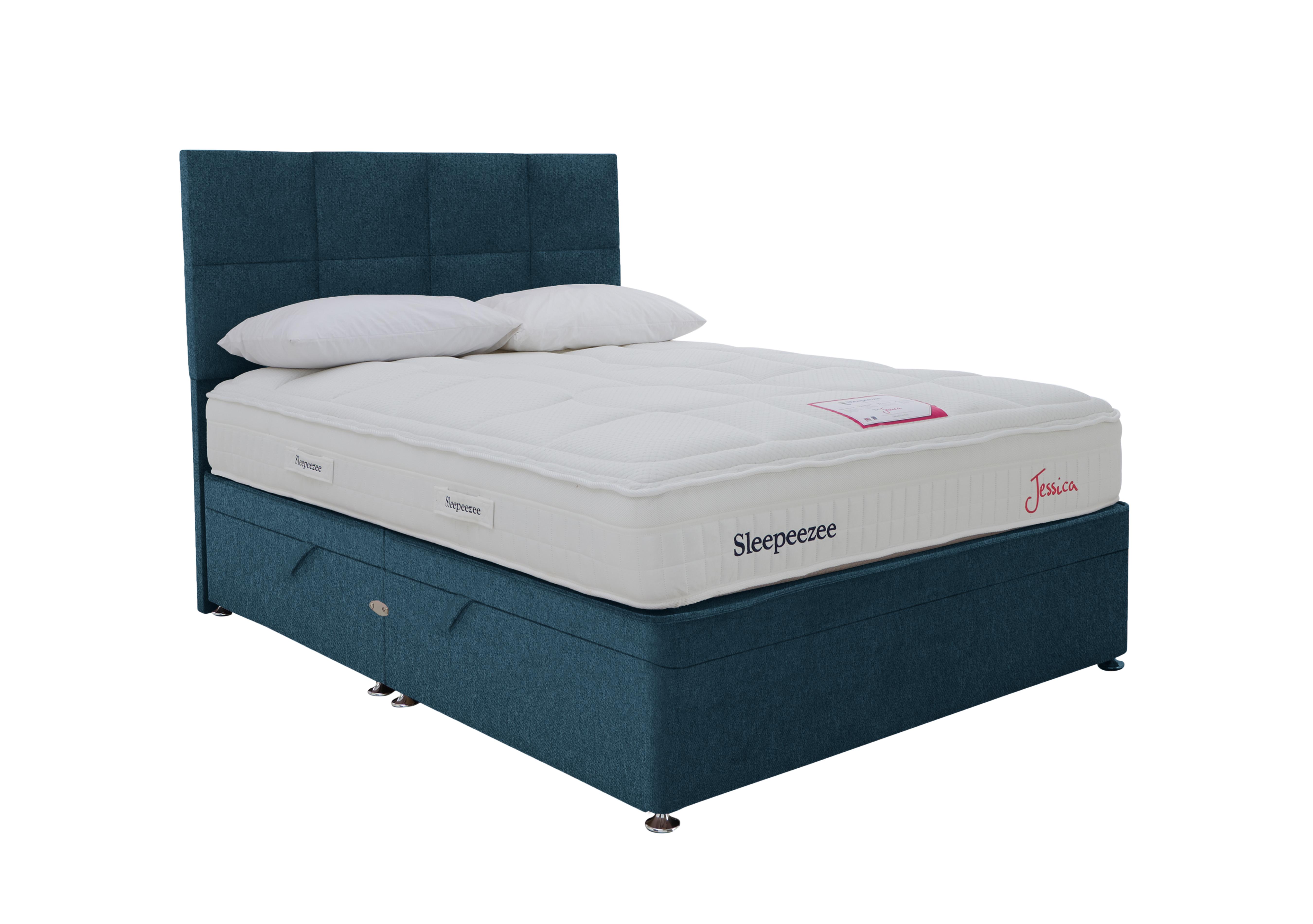 Jessica Side Ottoman Divan Set in Weave Ocean on Furniture Village