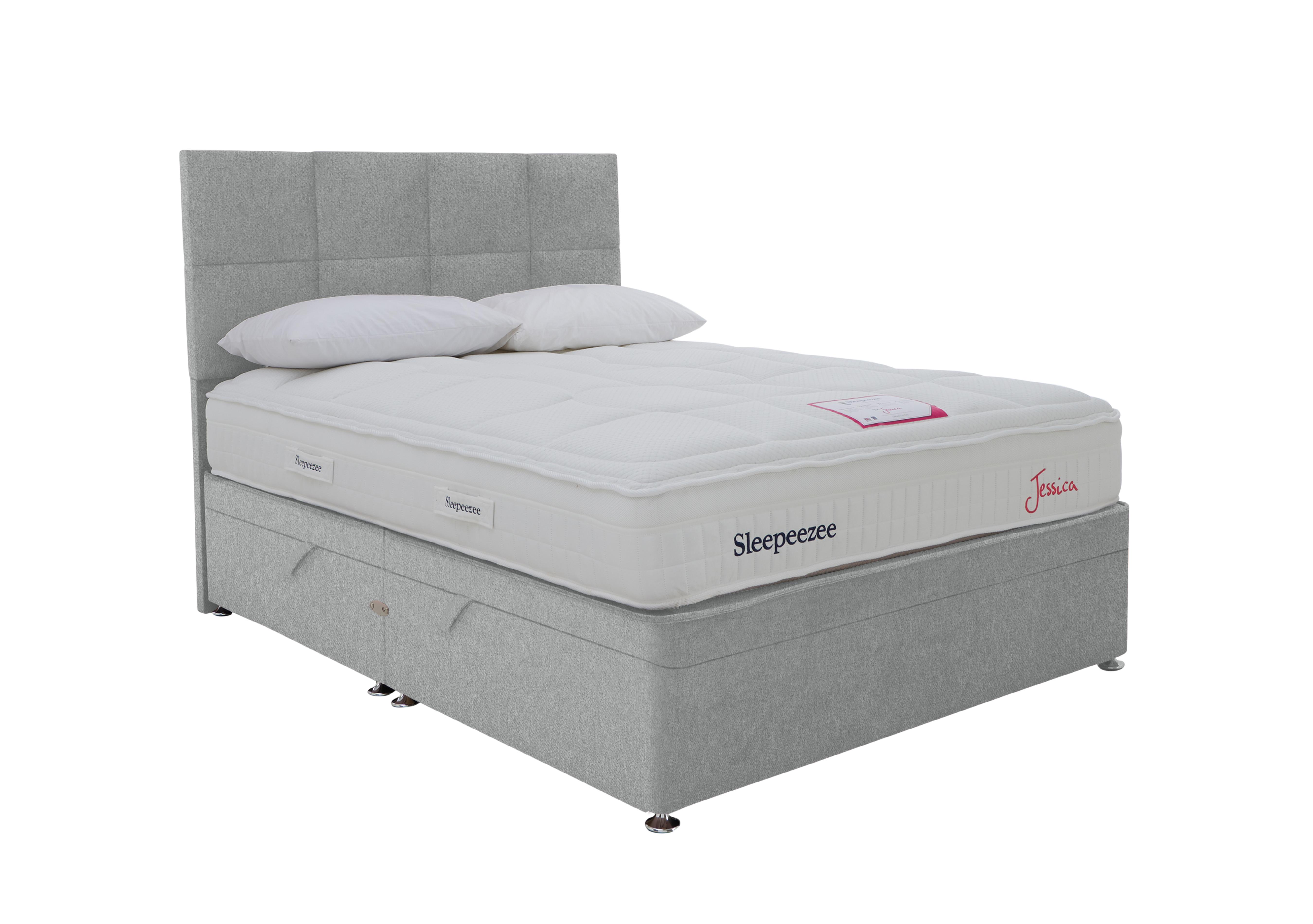 Jessica Side Ottoman Divan Set in Weave Taupe on Furniture Village