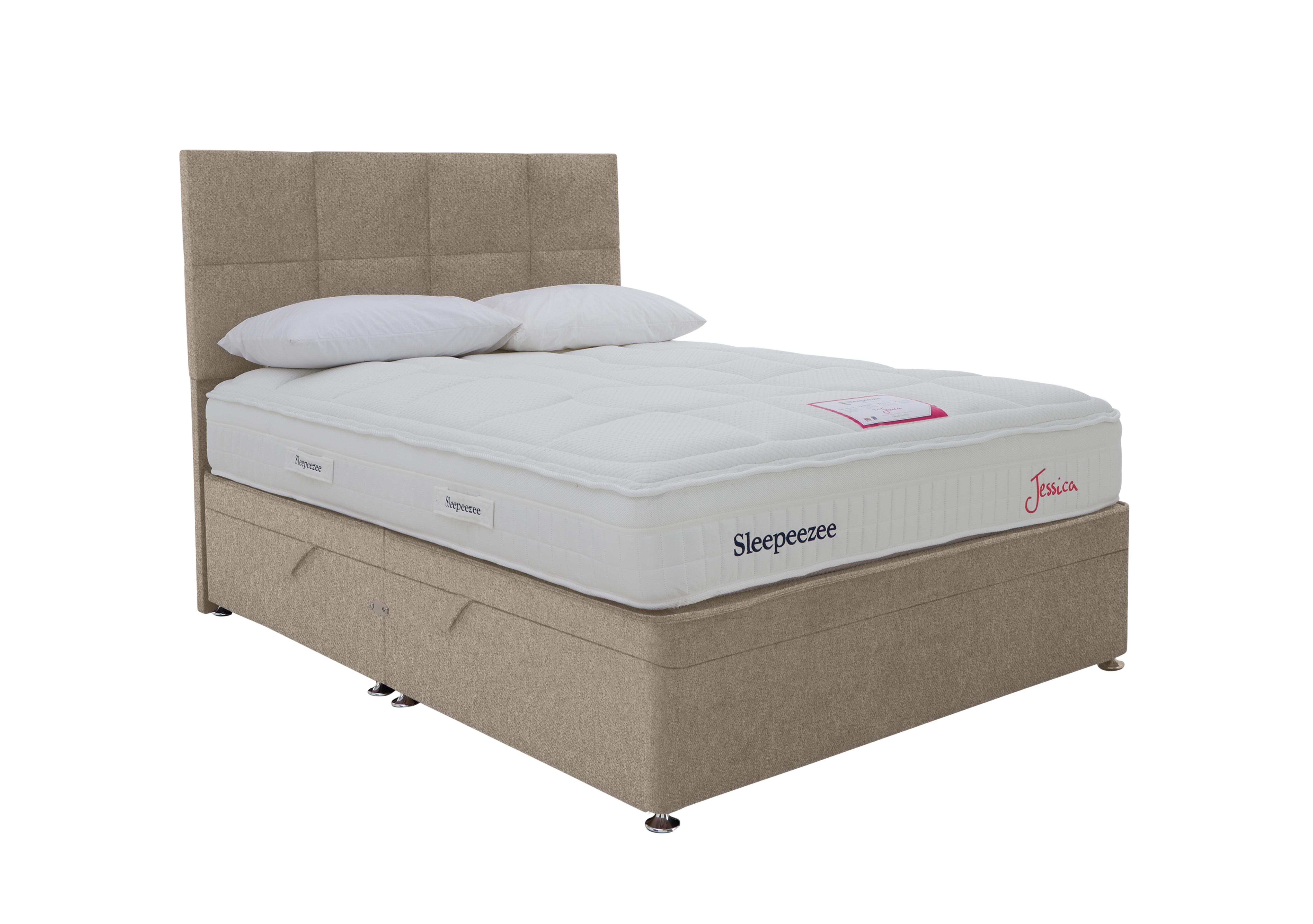 Jessica Side Ottoman Divan Set in Weave Wheat on Furniture Village