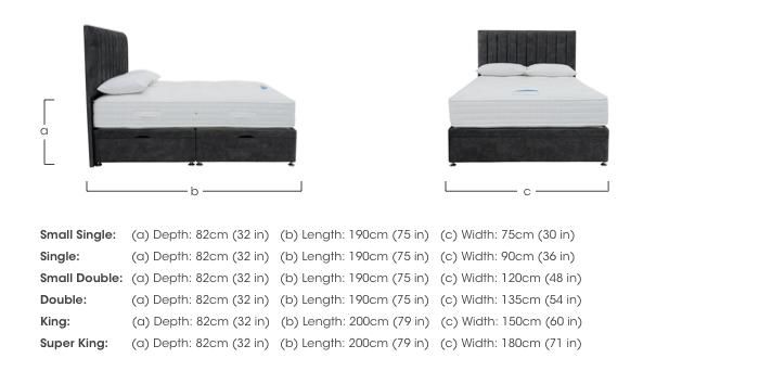 Luxury 2000 Side Ottoman Divan Set in  on Furniture Village