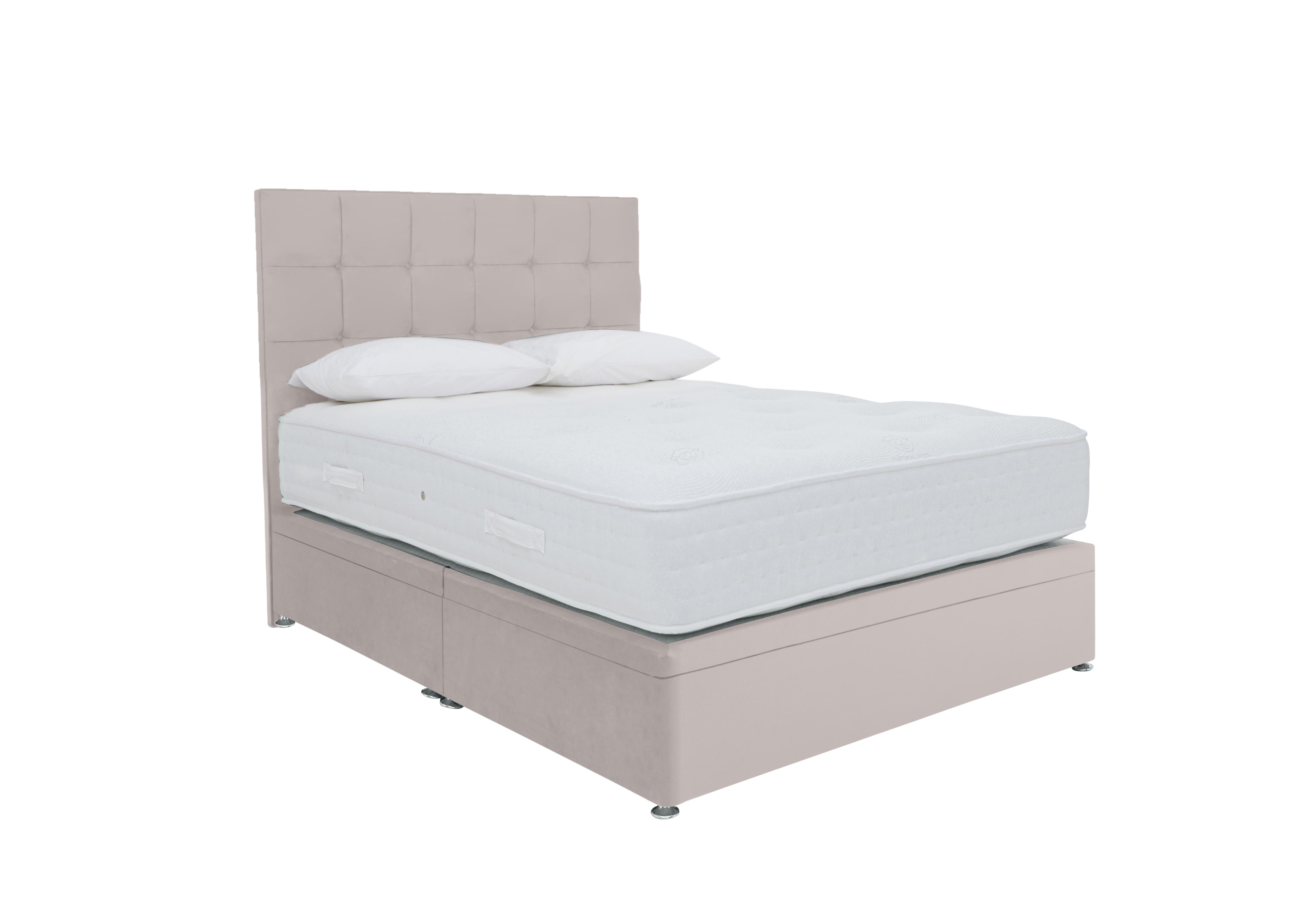 Luxury 2000 Side Ottoman Divan Set in Plush Argent on Furniture Village
