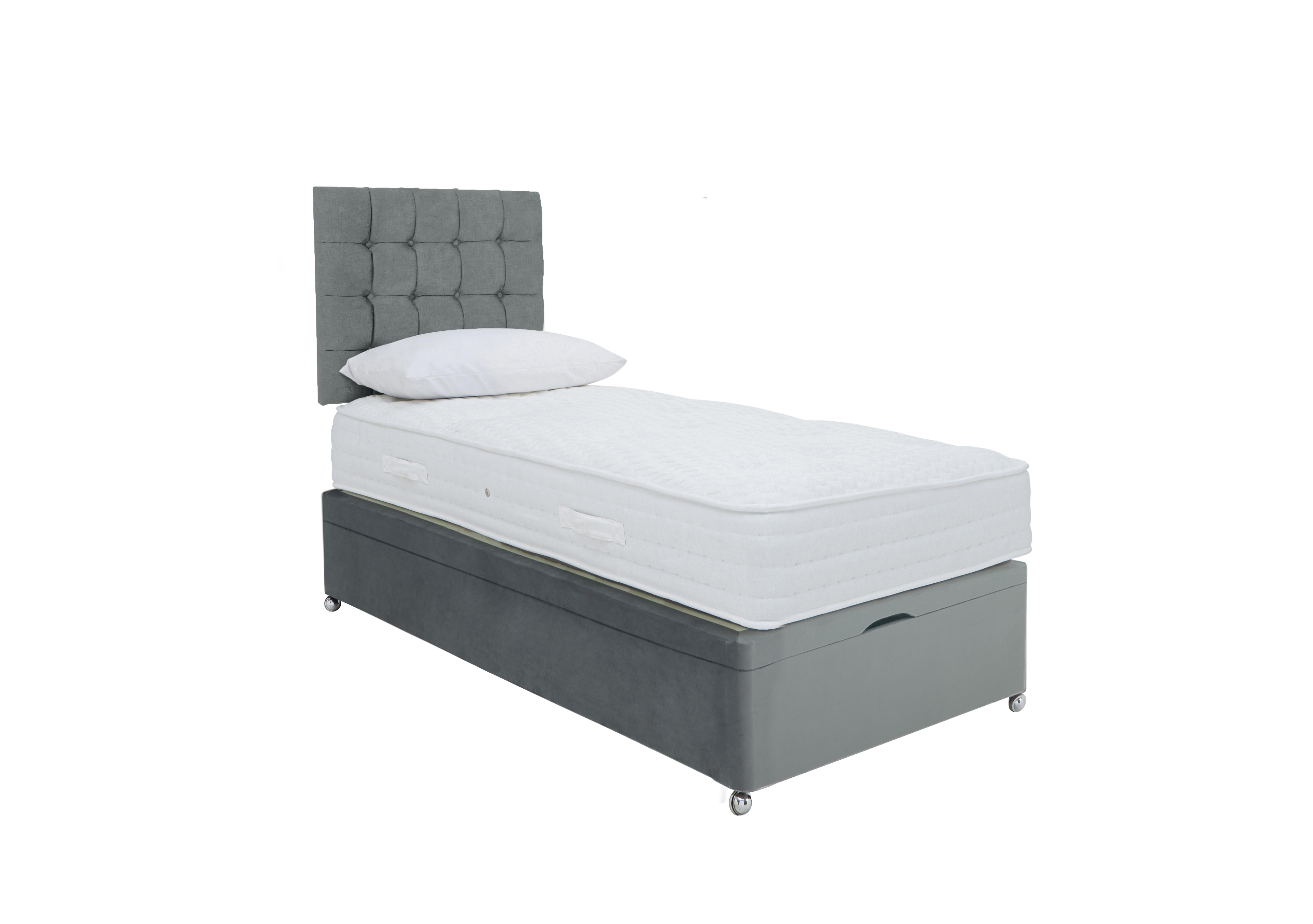 Ergo 1000 End Ottoman Divan Set in Plush Arctic Grey on Furniture Village