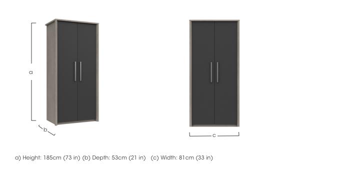 Euston 2 Door Wardrobe in  on Furniture Village