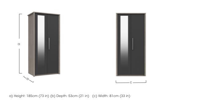 Euston 2 Door Wardrobe with Mirror in  on Furniture Village