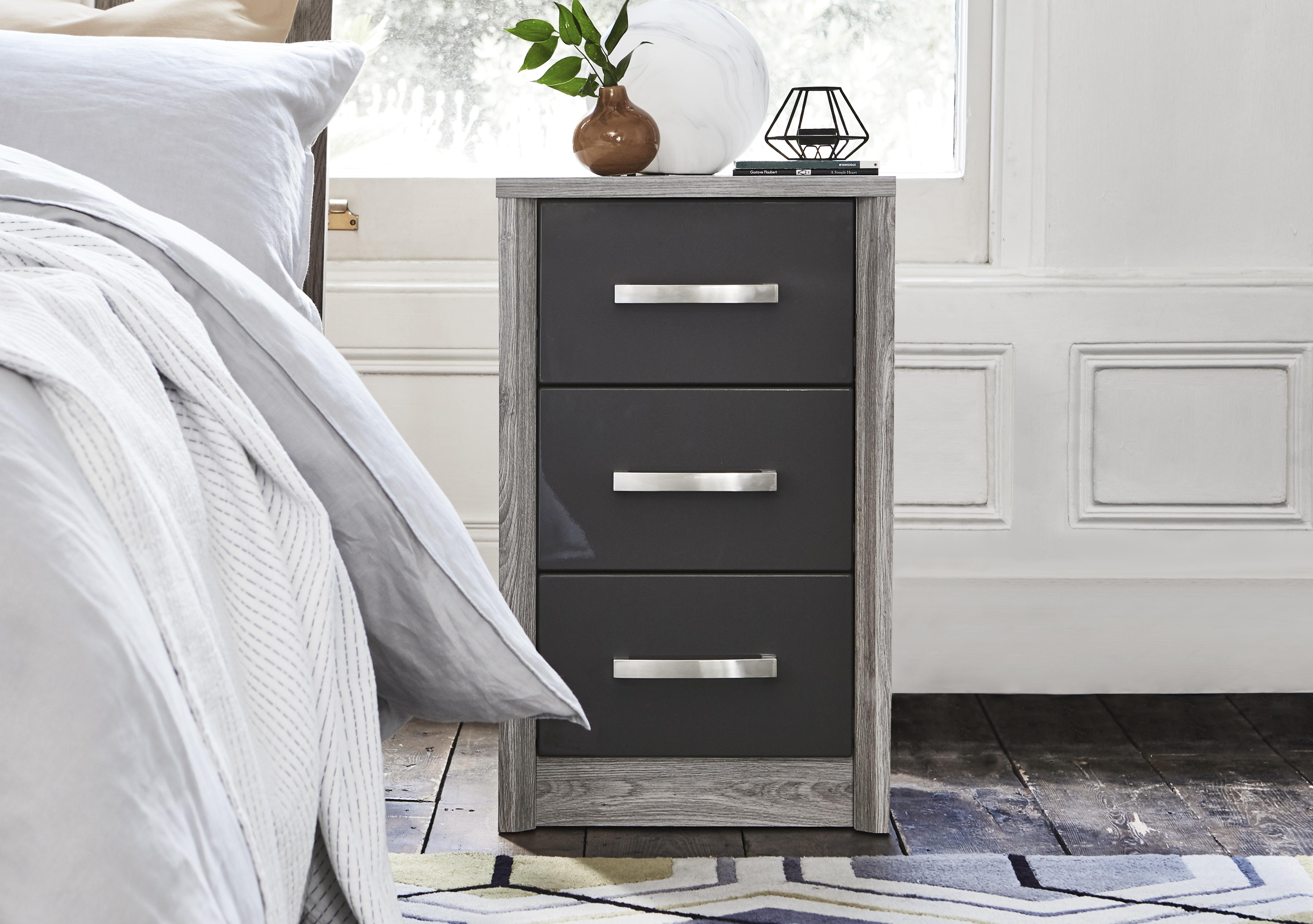 Euston 3 Drawer Bedside Chest in  on Furniture Village