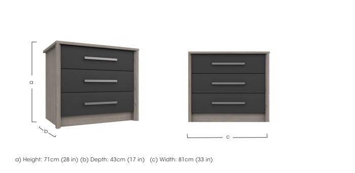 Euston 3 Drawer Chest in  on Furniture Village