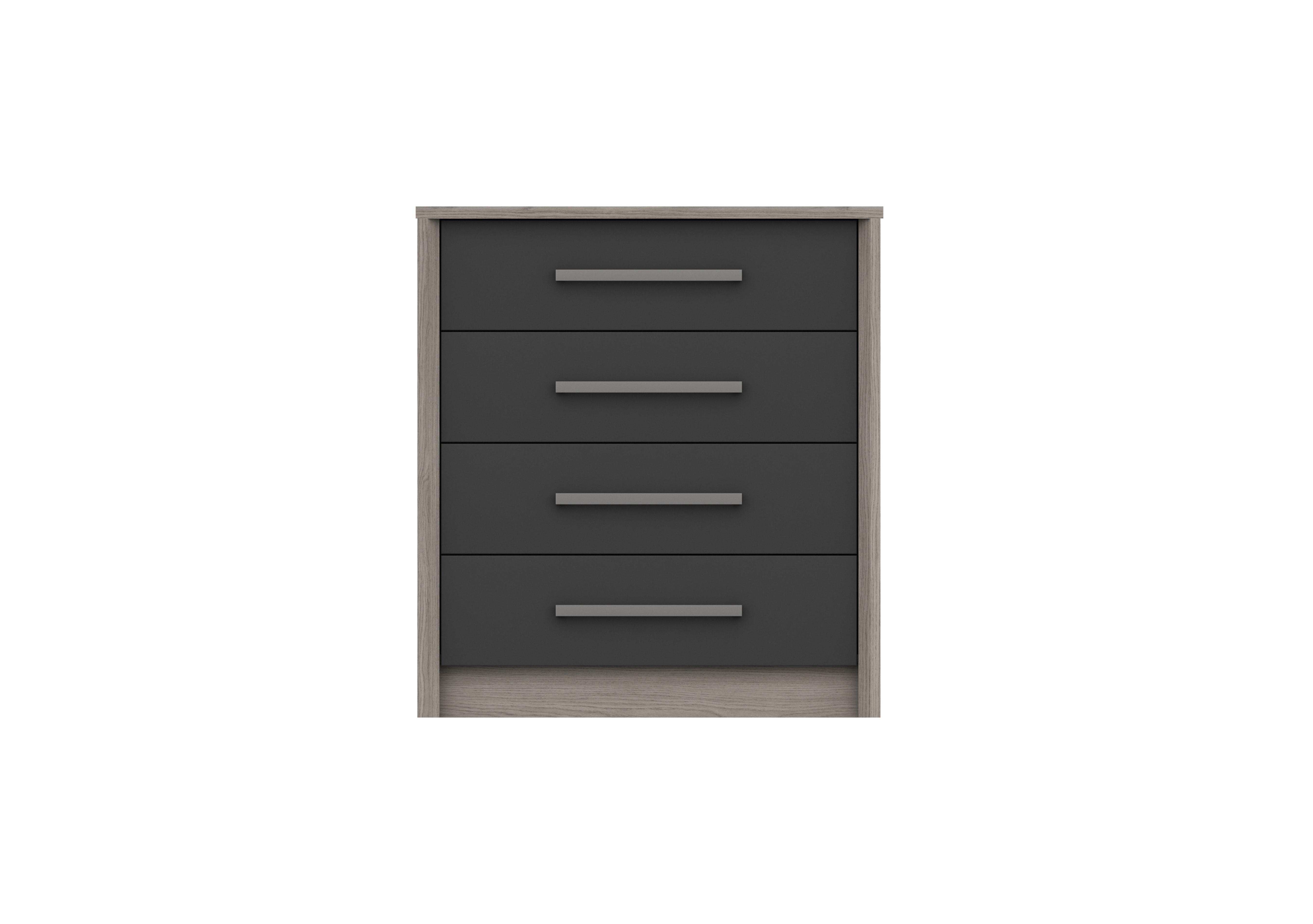 Euston 4 Drawer Chest in Grey Oak / Graphite Gloss on Furniture Village