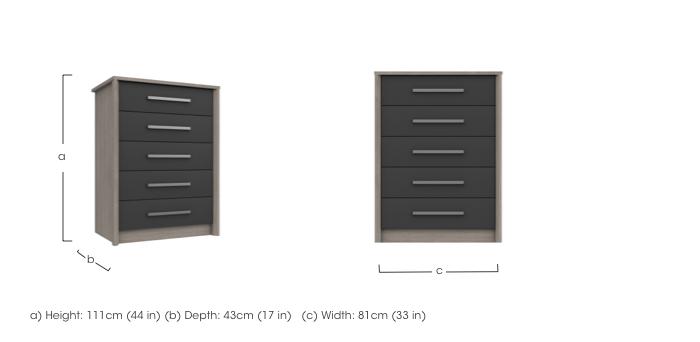 Euston 5 Drawer Chest in  on Furniture Village