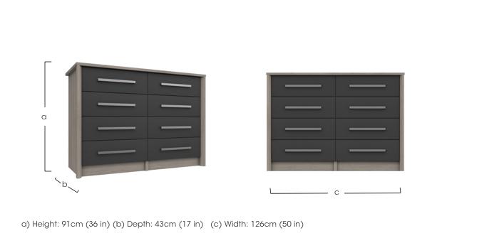 Euston 8 Drawer Wide Chest in  on Furniture Village