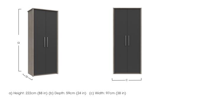 Euston 2 Door Tall Wardrobe in  on Furniture Village