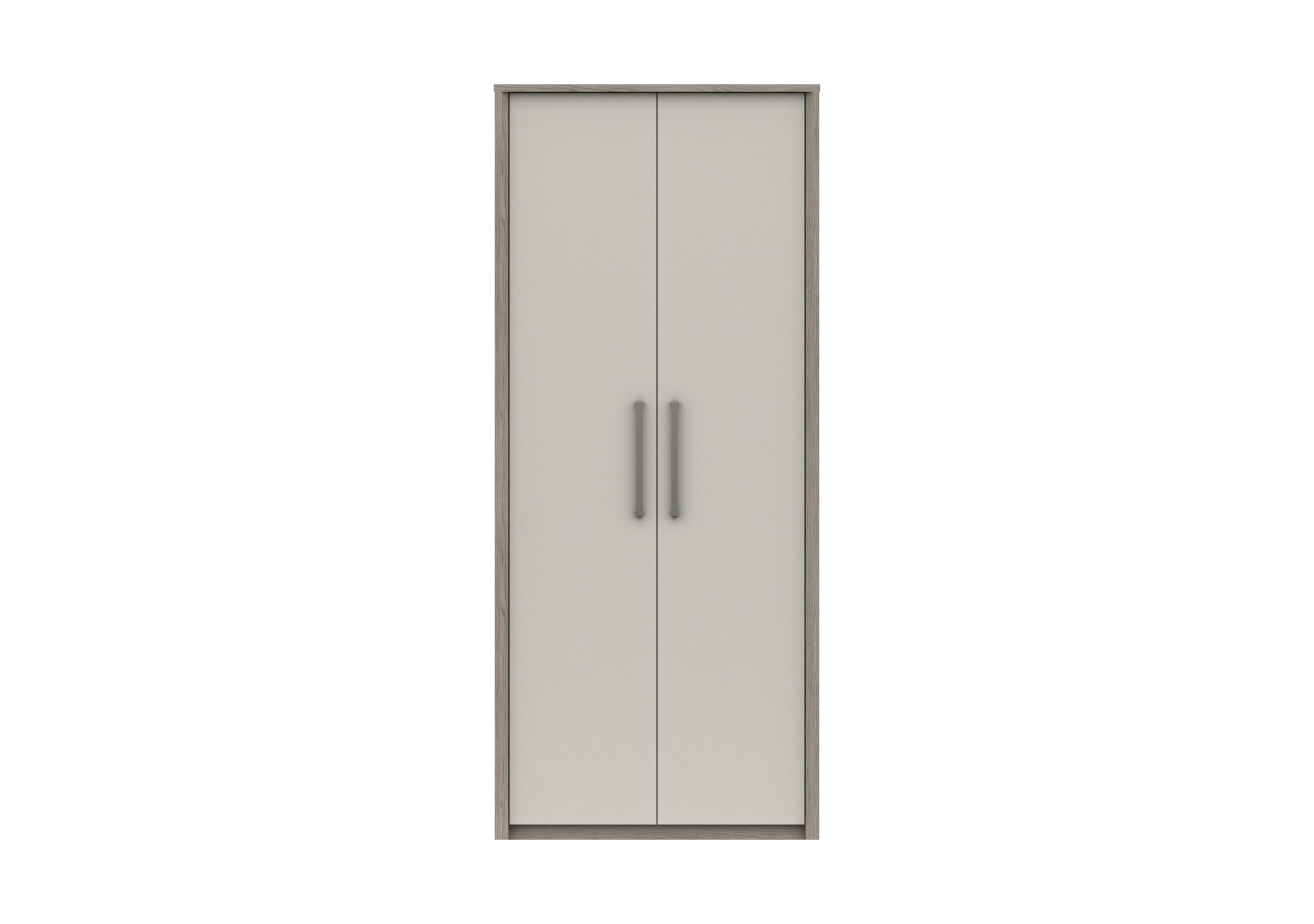 Euston 2 Door Tall Wardrobe in Grey Oak / White Grey Gloss on Furniture Village