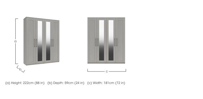 Fenchurch 4 Door Tall Wardrobe with Mirrors in  on Furniture Village